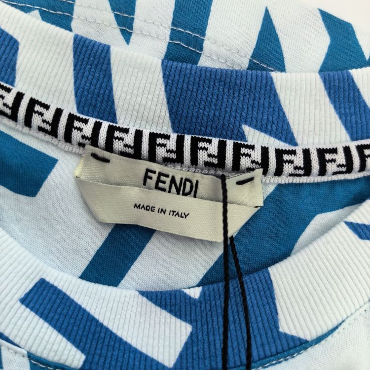 Fendi Fendi Blue FF Logo T-Shirt Size S Size US S / EU 44-46 / 1 - 3 Thumbnail