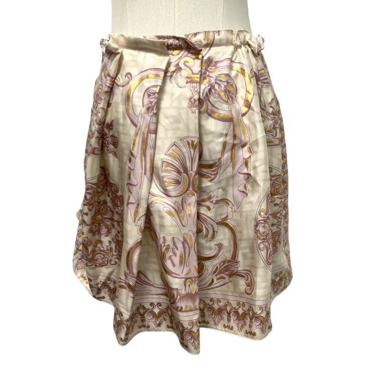 Fendi Fendi x Versace Baroque Silk Mini Skirt Size 40 Size 27" / US 4 / IT 40 - 2 Thumbnail