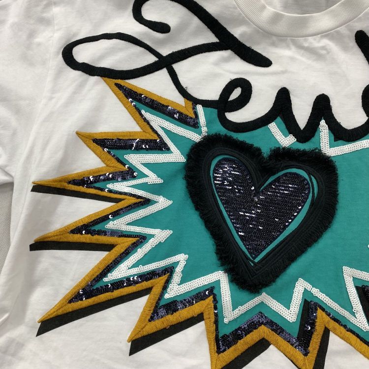 Fendi Fendi Heart Sequin T-Shirt Size S Size S / US 4 / IT 40 - 9 Thumbnail