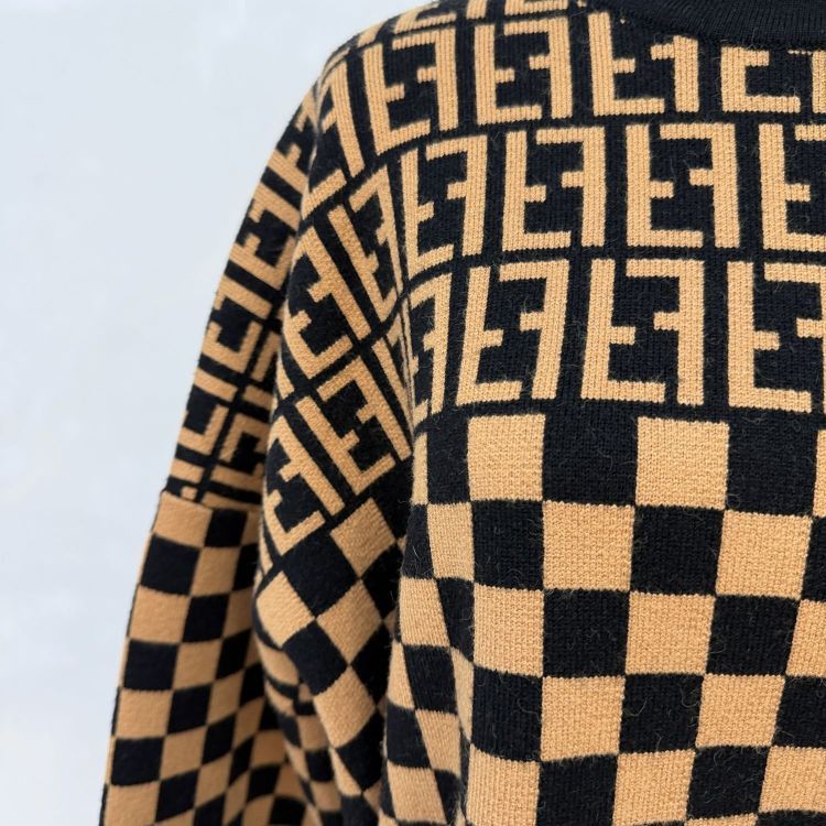 Fendi Fendi Zucca Checkered Wool Sweater Size S Size US S / EU 44-46 / 1 - 6 Thumbnail