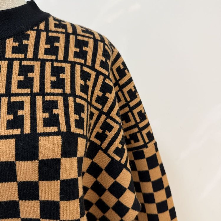 Fendi Fendi Zucca Checkered Wool Sweater Size S Size US S / EU 44-46 / 1 - 7 Thumbnail