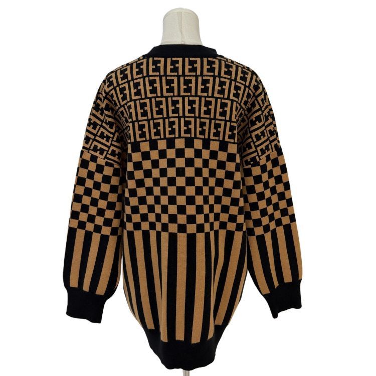 Fendi Fendi Zucca Checkered Wool Sweater Size S Size US S / EU 44-46 / 1 - 2 Thumbnail