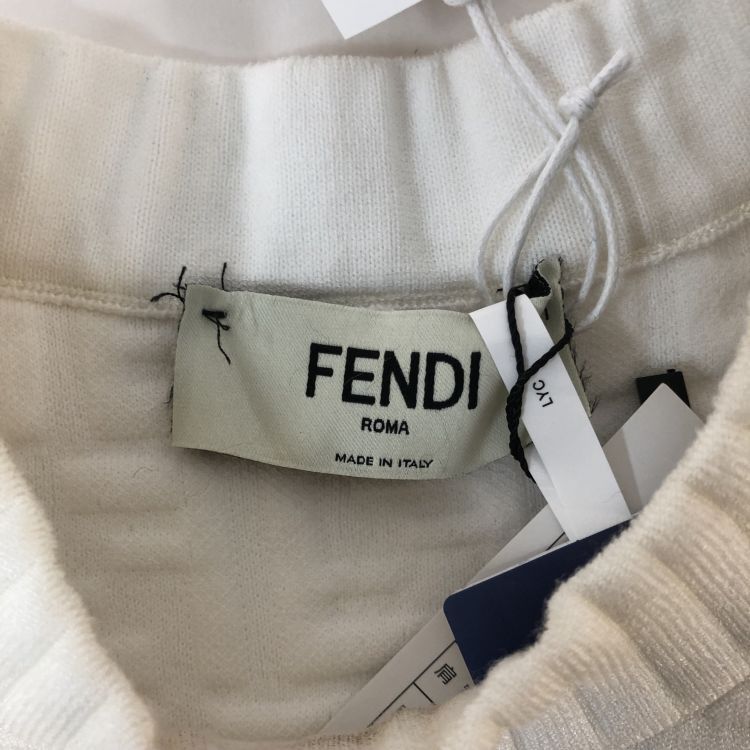 Fendi Fendi White Logo Jacquard Sweatshirt Size IT 36 Size XS / US 0-2 / IT 36-38 - 3 Thumbnail