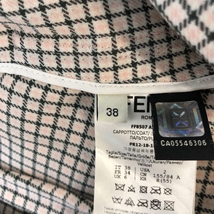 Fendi Fendi Plaid Mink Trim Wool Coat Size 38 Size XS / US 0-2 / IT 36-38 - 4 Thumbnail