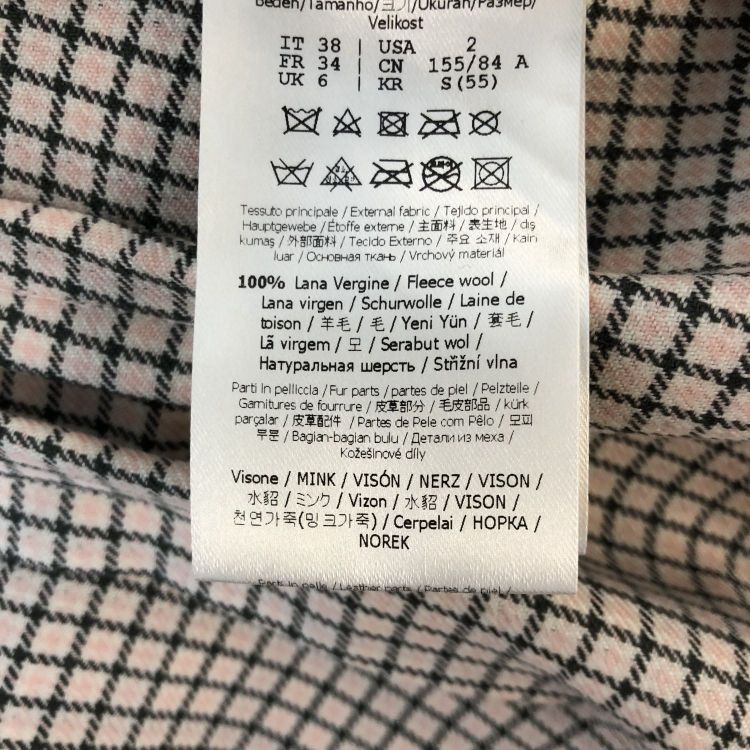 Fendi Fendi Plaid Mink Trim Wool Coat Size 38 Size XS / US 0-2 / IT 36-38 - 5 Thumbnail