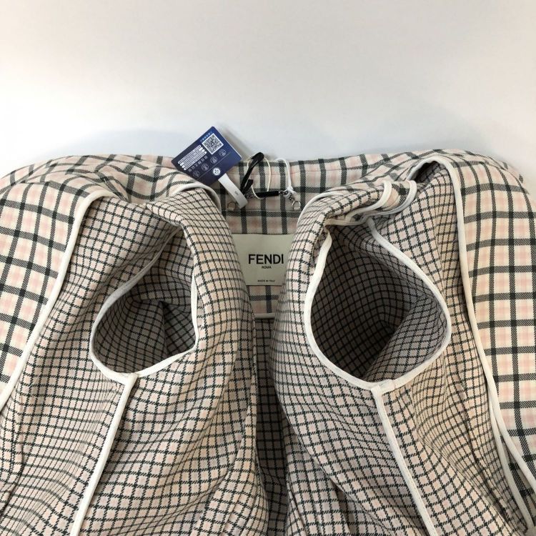 Fendi Fendi Plaid Mink Trim Wool Coat Size 38 Size XS / US 0-2 / IT 36-38 - 11 Thumbnail