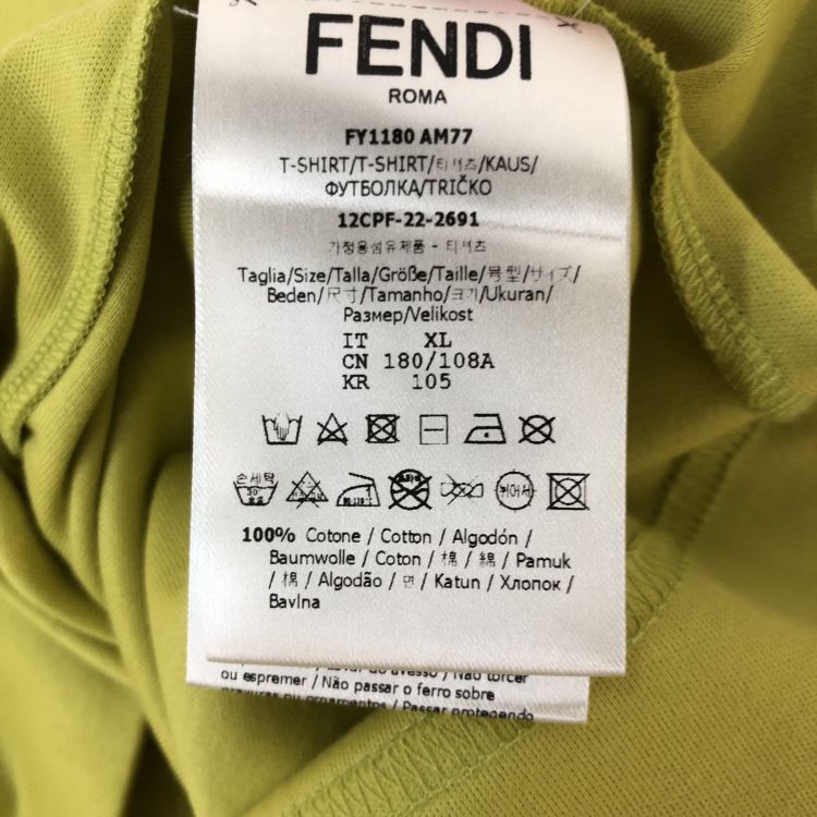Fendi Fendi Yellow Short Sleeve T-Shirt Size XL Size US XL / EU 56 / 4 - 4 Thumbnail