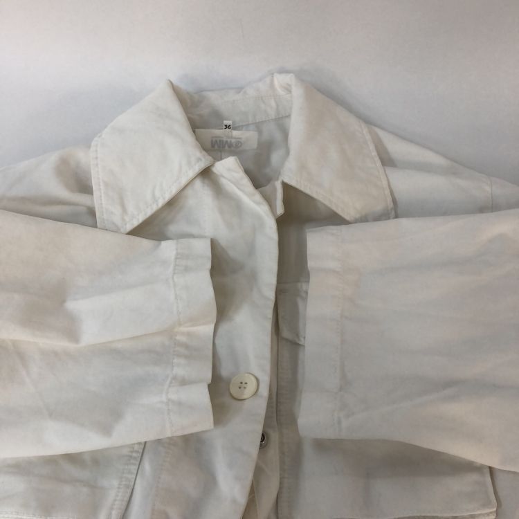 MM6 MM6 Maison Margiela White Cotton Jacket Size 36 Size XS / US 0-2 / IT 36-38 - 11 Thumbnail