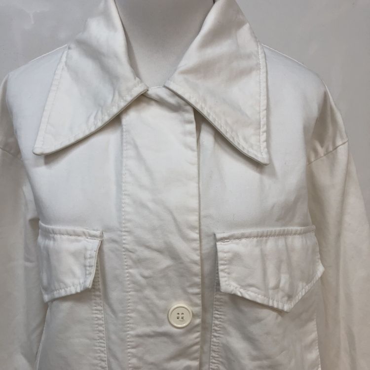 MM6 MM6 Maison Margiela White Cotton Jacket Size 36 Size XS / US 0-2 / IT 36-38 - 7 Thumbnail