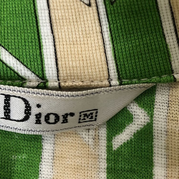 Dior Dior Green Geometric Striped Button Up Shirt Size M Size M / US 6-8 / IT 42-44 - 3 Thumbnail