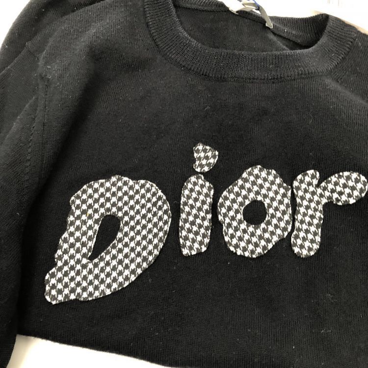 Dior Dior Houndstooth Logo Knit Sweater Size M Size US M / EU 48-50 / 2 - 7 Thumbnail