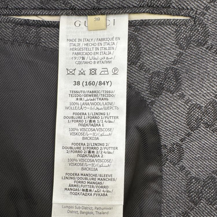Gucci Gucci GG Pattern Double-Breasted Blazer Size 38 Size XS / US 0-2 / IT 36-38 - 3 Thumbnail