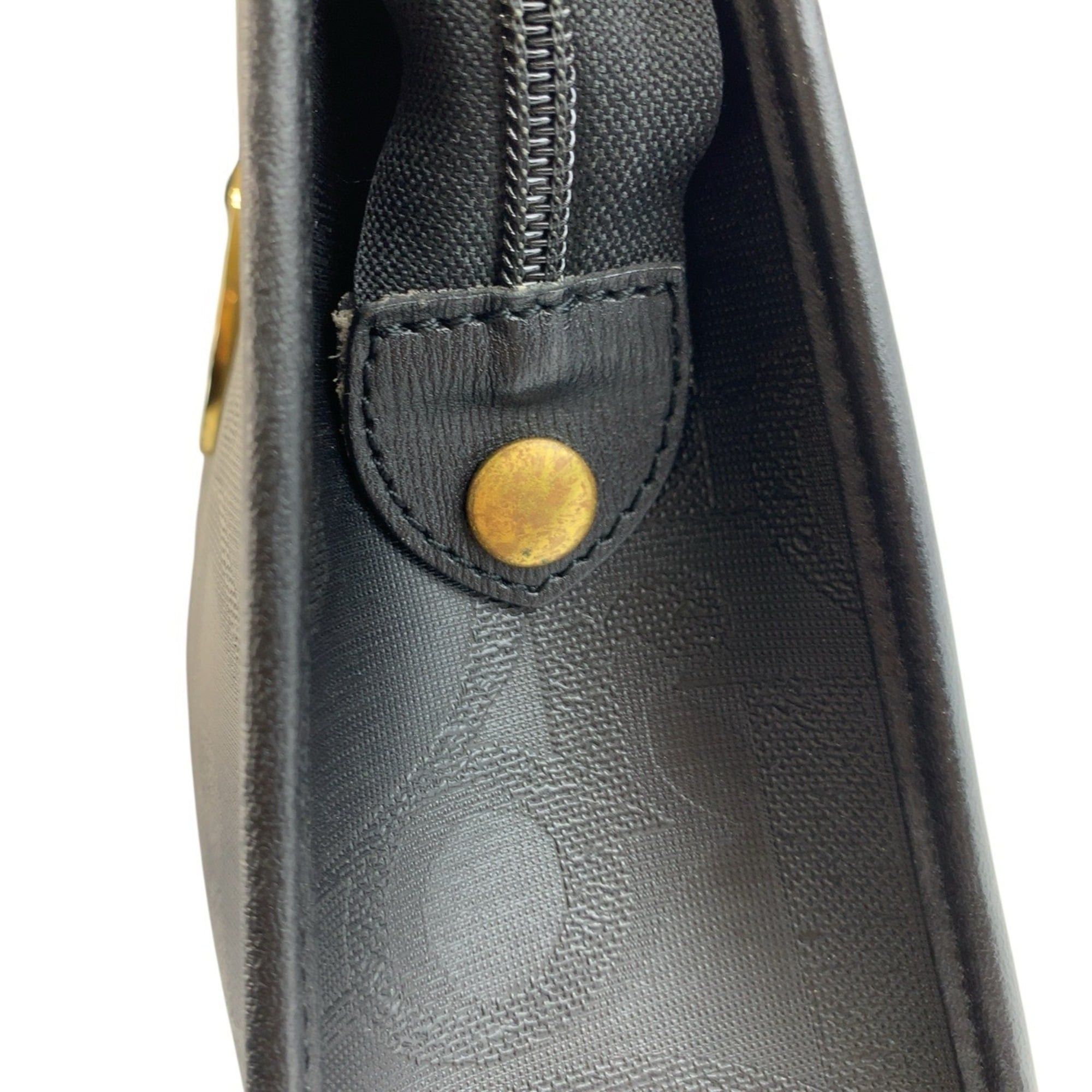 Dior Christian Dior Trotter Oval Black Clutch Bag with Gold Hardware - Women's Size ONE SIZE - 5 Thumbnail