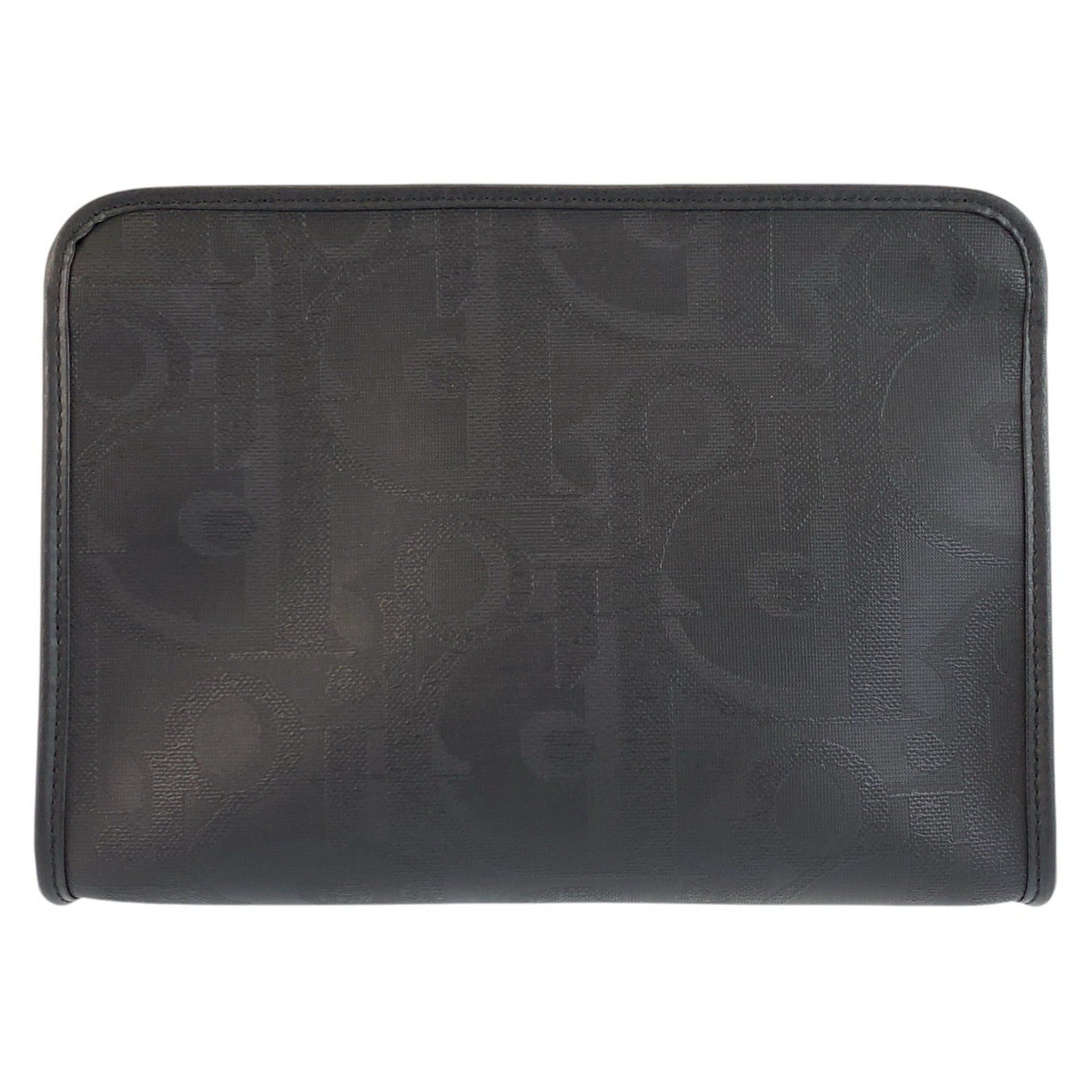 Dior Christian Dior Trotter Oval Black Clutch Bag with Gold Hardware - Women's Size ONE SIZE - 2 Thumbnail