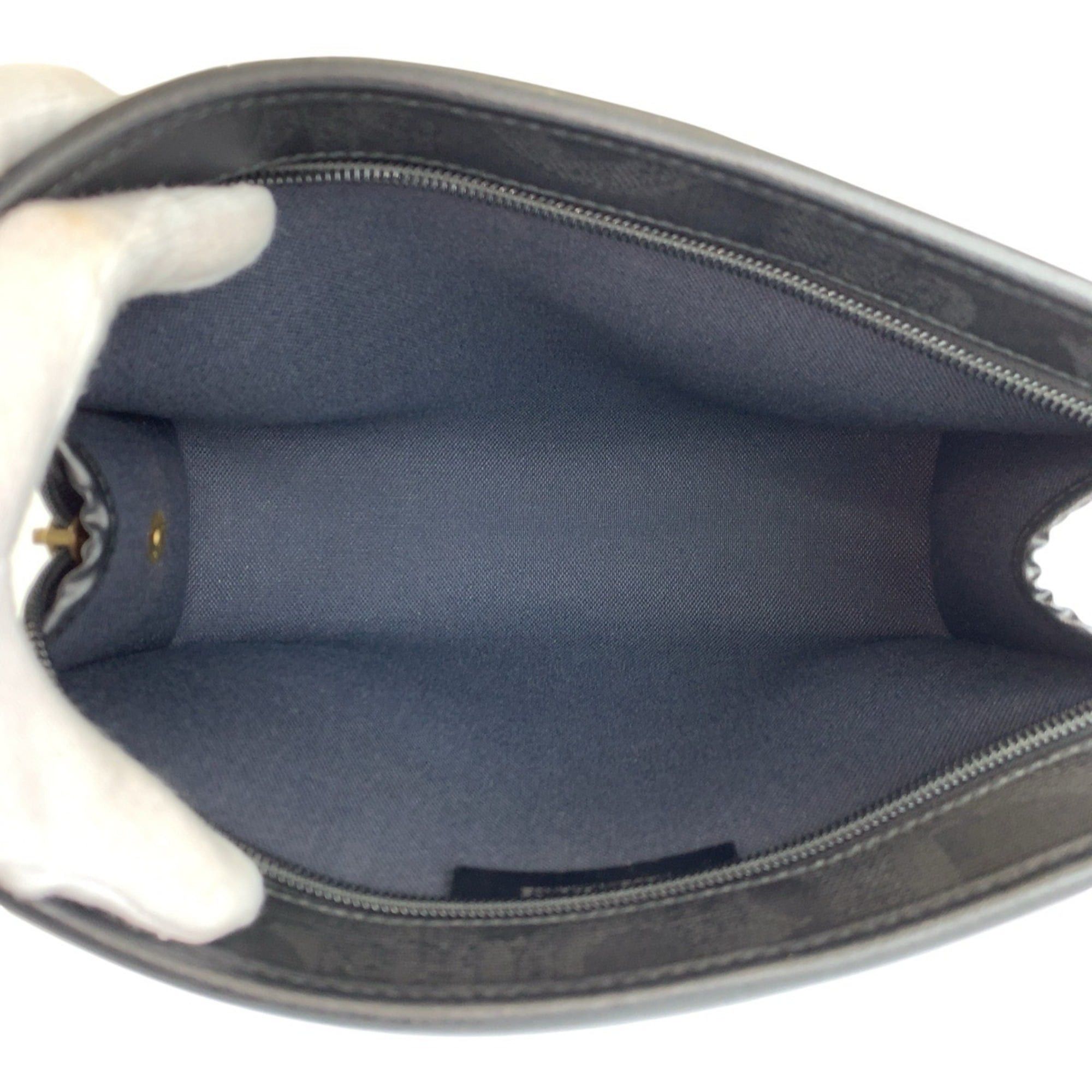Dior Christian Dior Trotter Oval Black Clutch Bag with Gold Hardware - Women's Size ONE SIZE - 7 Thumbnail