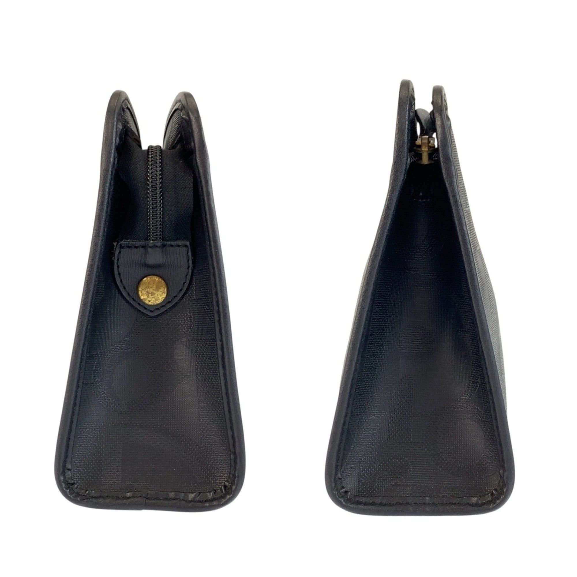 Dior Christian Dior Trotter Oval Black Clutch Bag with Gold Hardware - Women's Size ONE SIZE - 6 Thumbnail
