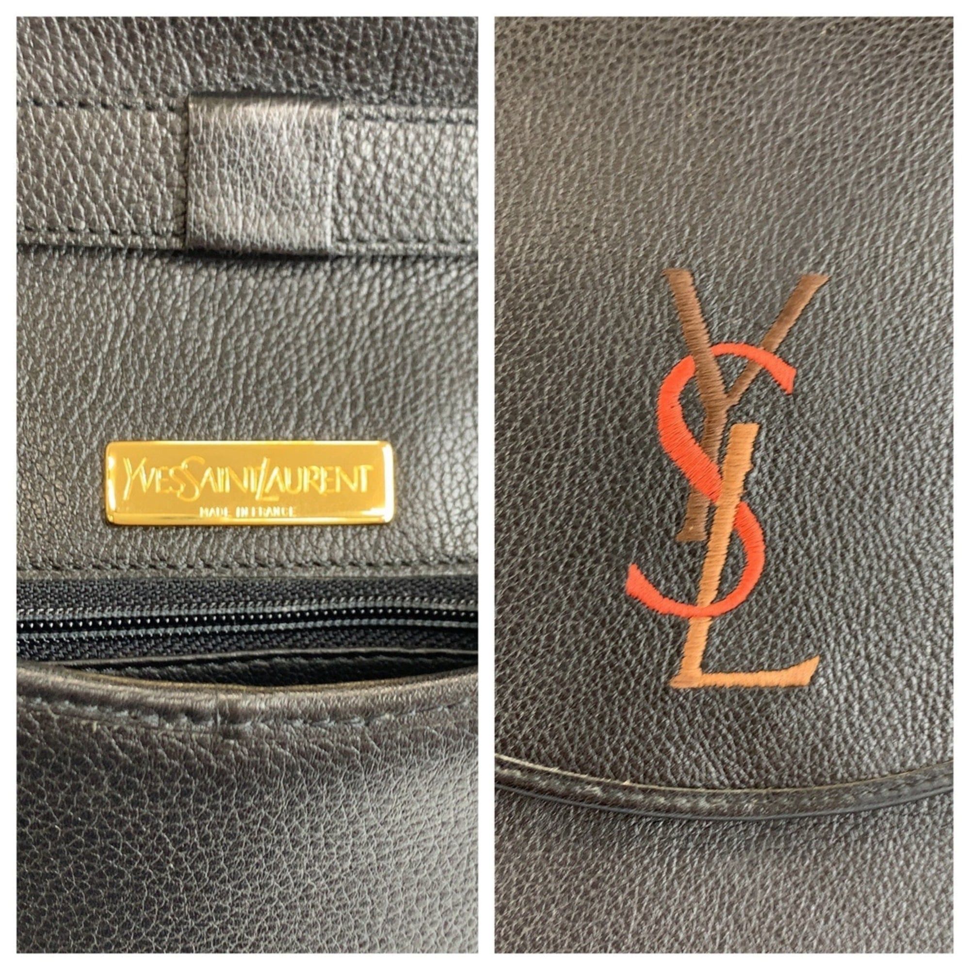 Yves Saint Laurent YVES SAINT LAURENT Vintage YSL Black Leather Shoulder Bag/Pouch for Women Size ONE SIZE - 3 Thumbnail
