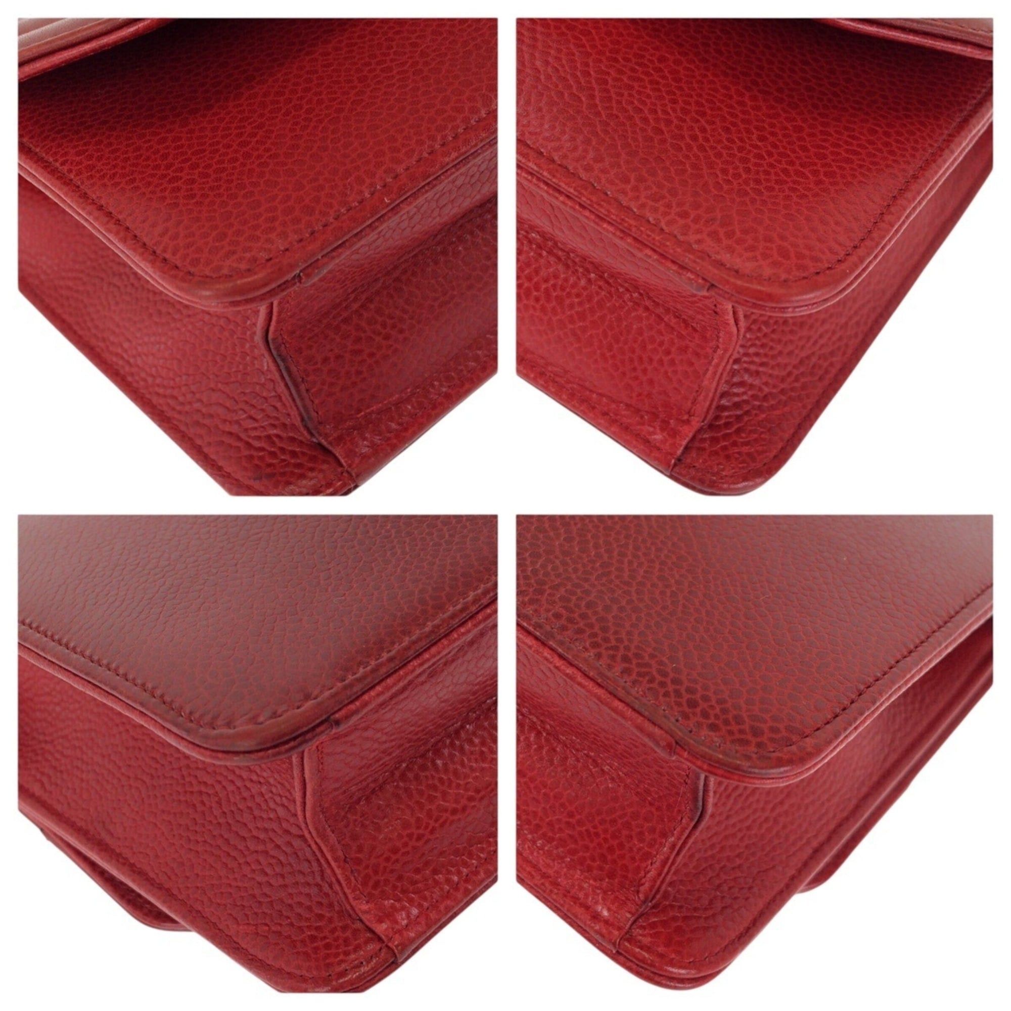 Dior Christian Dior Vintage Red Leather Shoulder Bag/Pouch with Gold Hardware for Women Size ONE SIZE - 3 Thumbnail