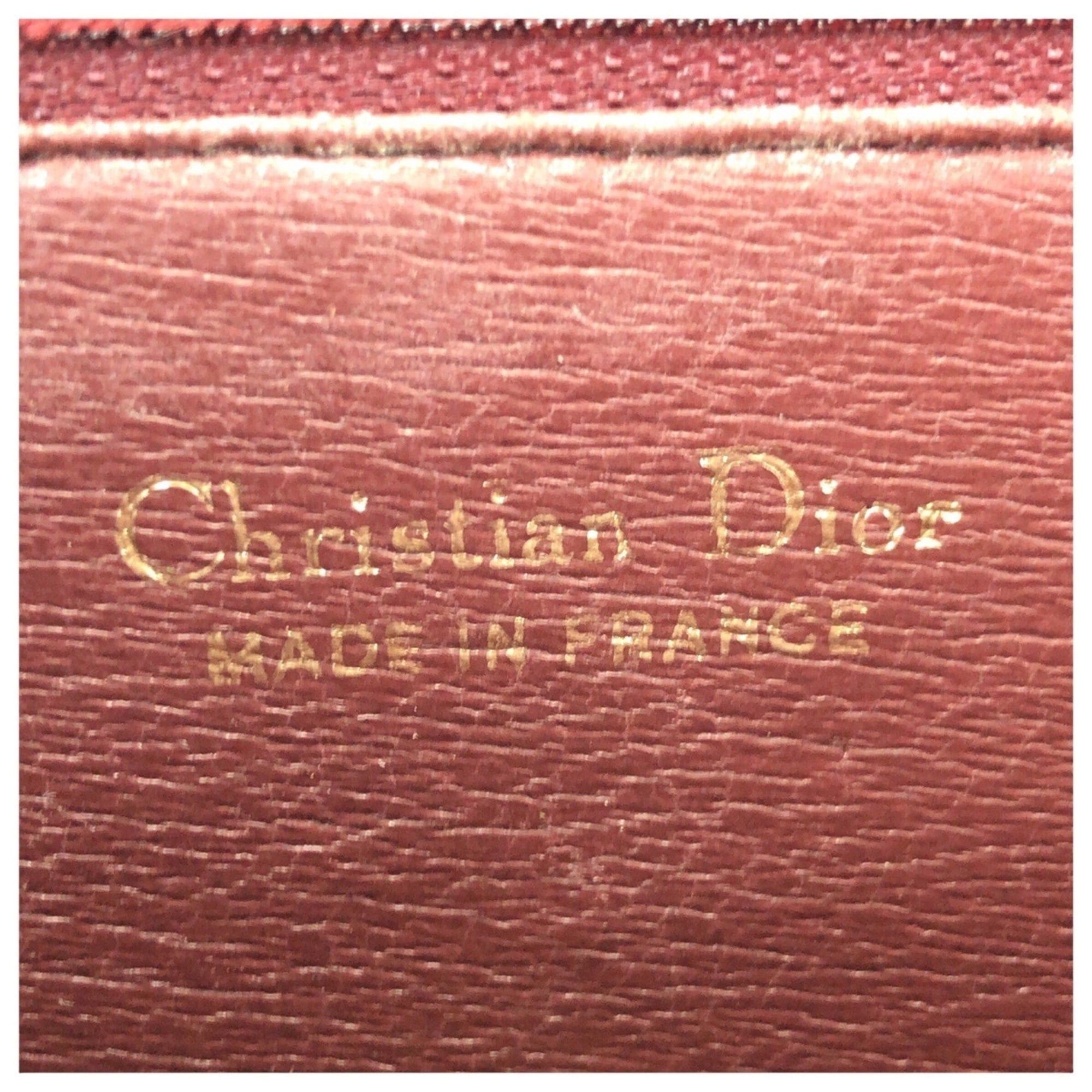 Dior Christian Dior Vintage Red Leather Shoulder Bag/Pouch with Gold Hardware for Women Size ONE SIZE - 4 Thumbnail