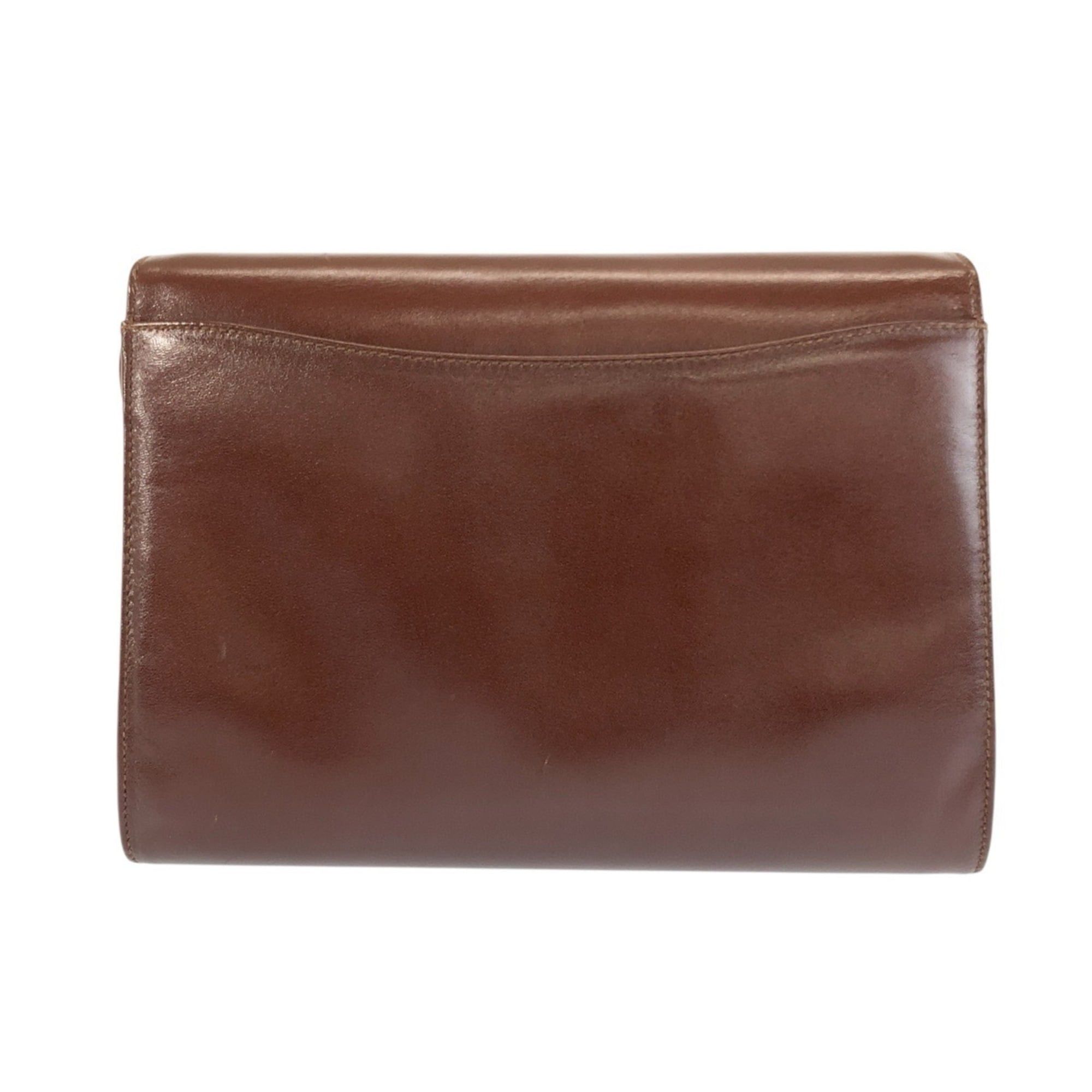 Celine CELINE Vintage Blazon Brown Leather Shoulder Bag/Pochette (F 08) Size ONE SIZE - 2 Thumbnail