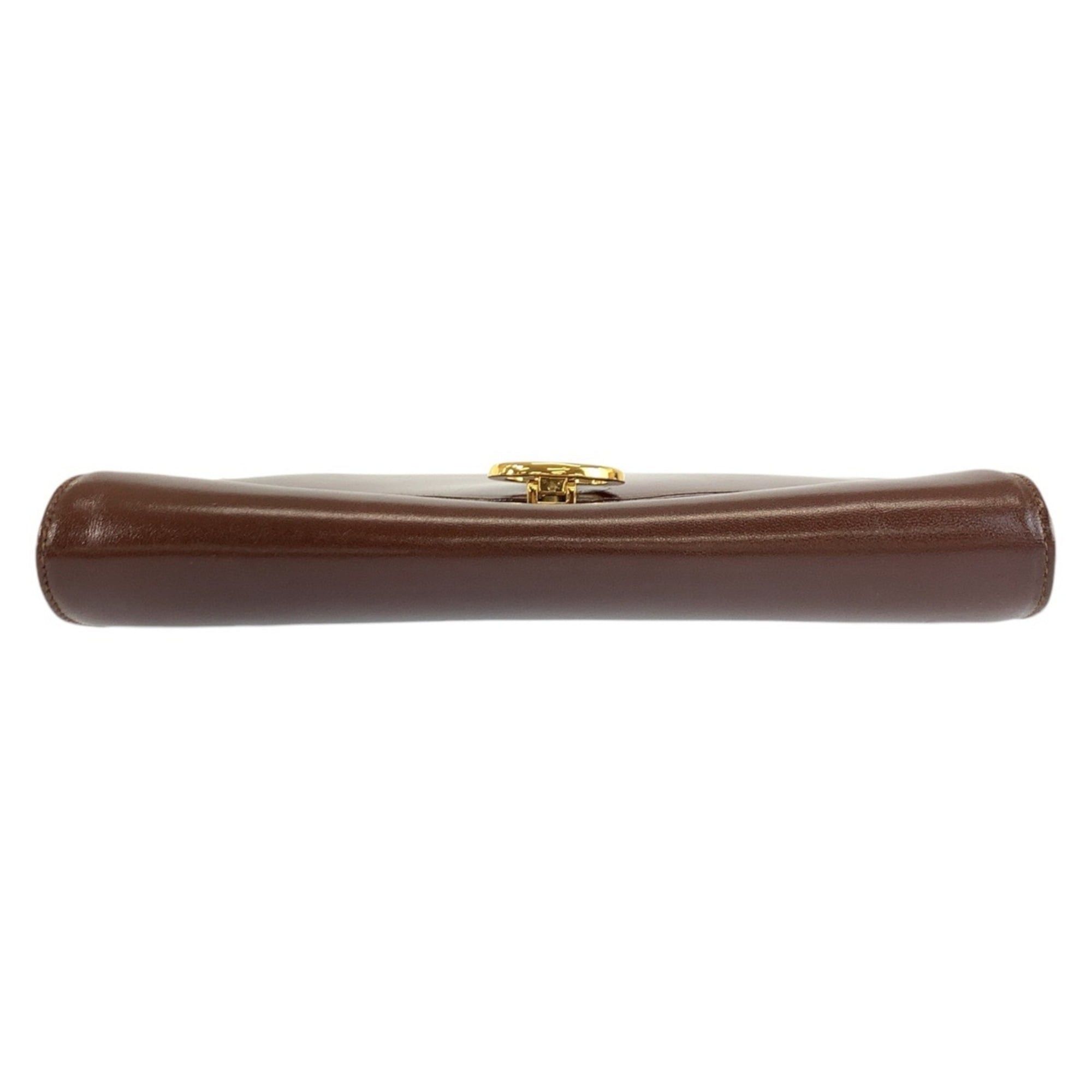Celine CELINE Vintage Blazon Brown Leather Shoulder Bag/Pochette (F 08) Size ONE SIZE - 10 Thumbnail