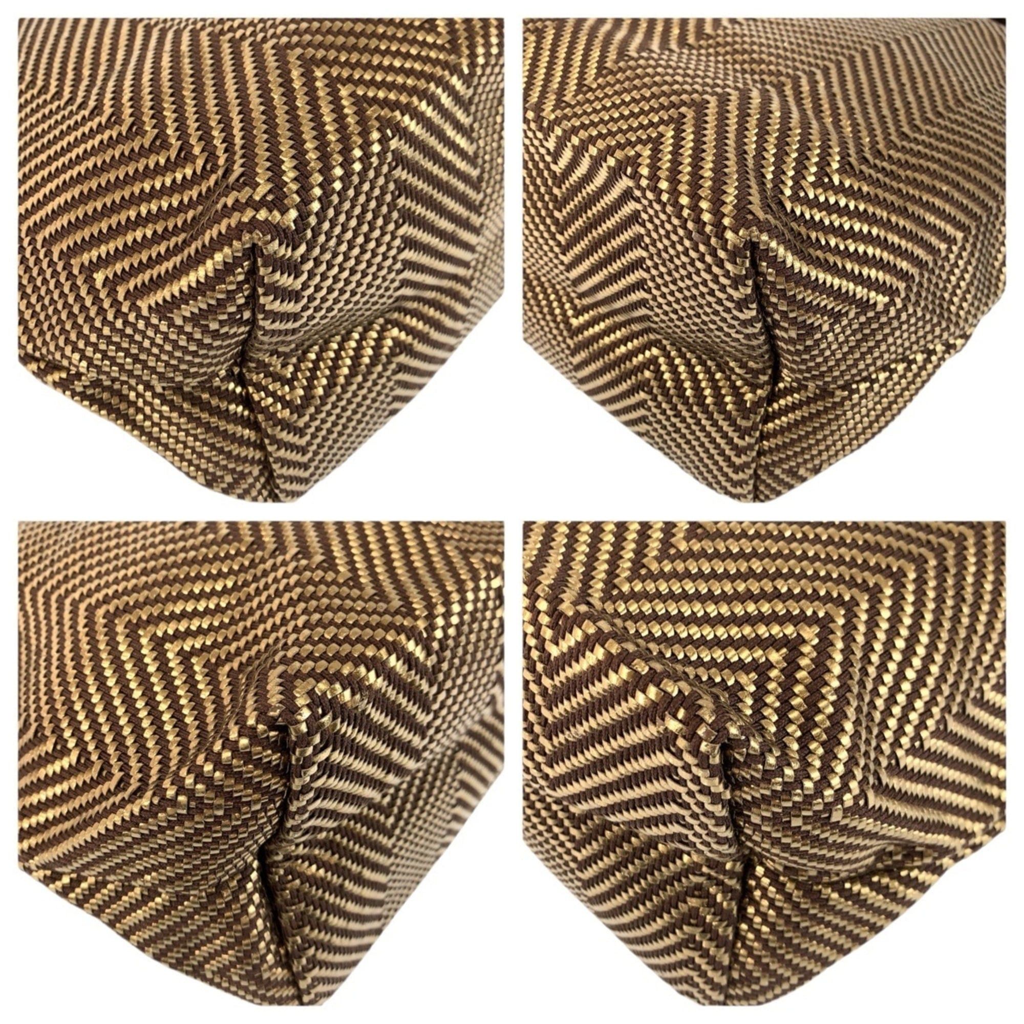 Hermes HERMES Cabas Chennai Brown Gold Polyester Leather Tote Bag Shoulder □L Stamp Women's Size ONE SIZE - 4 Thumbnail