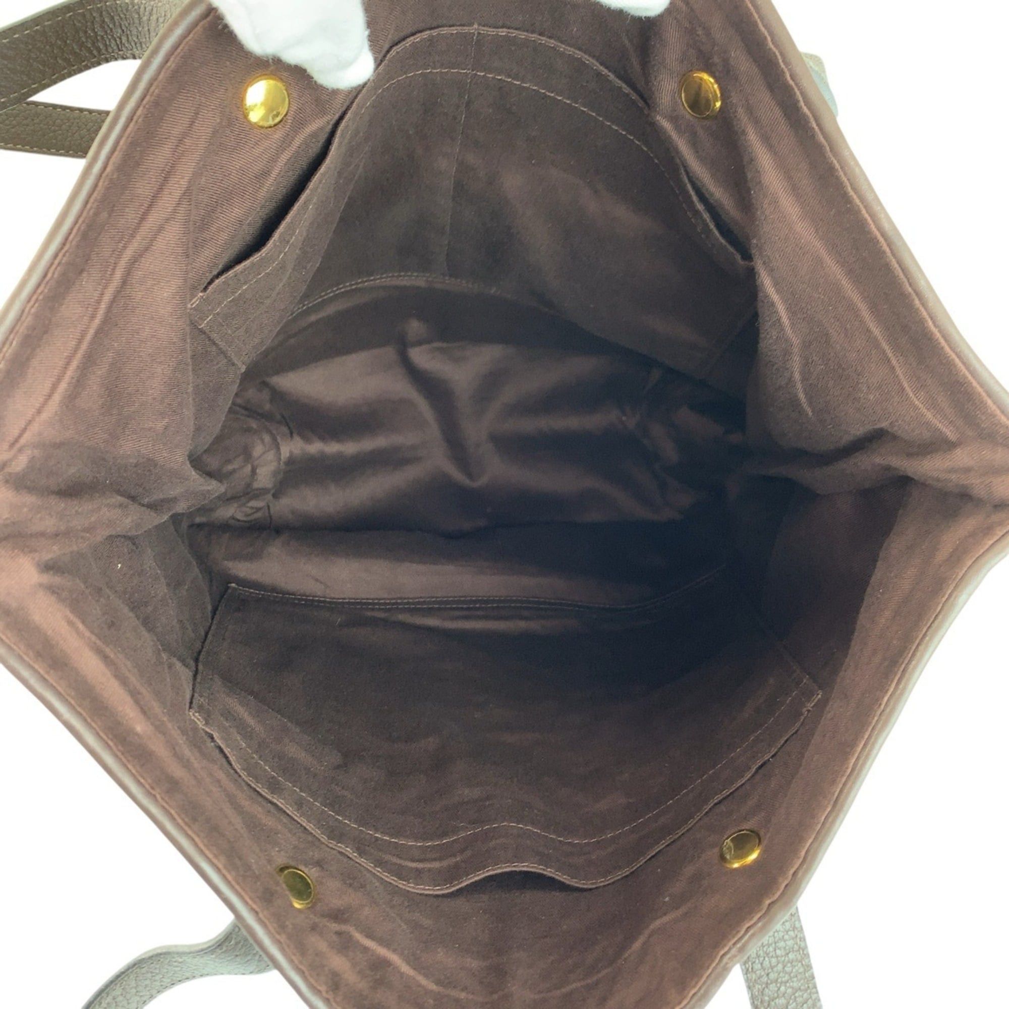 Hermes HERMES Cabas Chennai Brown Gold Polyester Leather Tote Bag Shoulder □L Stamp Women's Size ONE SIZE - 9 Thumbnail