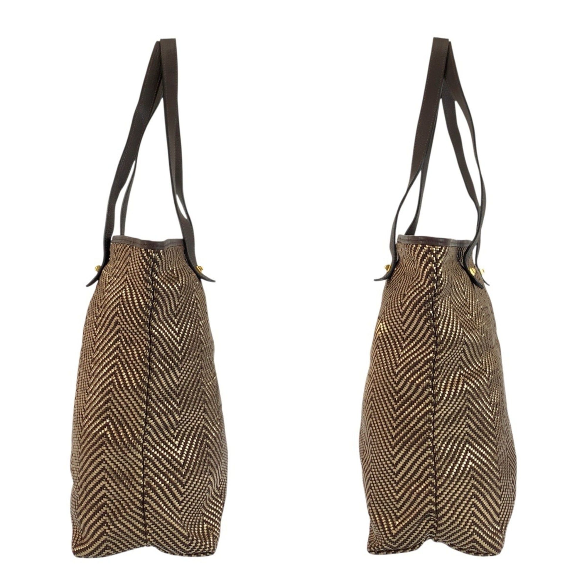 Hermes HERMES Cabas Chennai Brown Gold Polyester Leather Tote Bag Shoulder □L Stamp Women's Size ONE SIZE - 7 Thumbnail