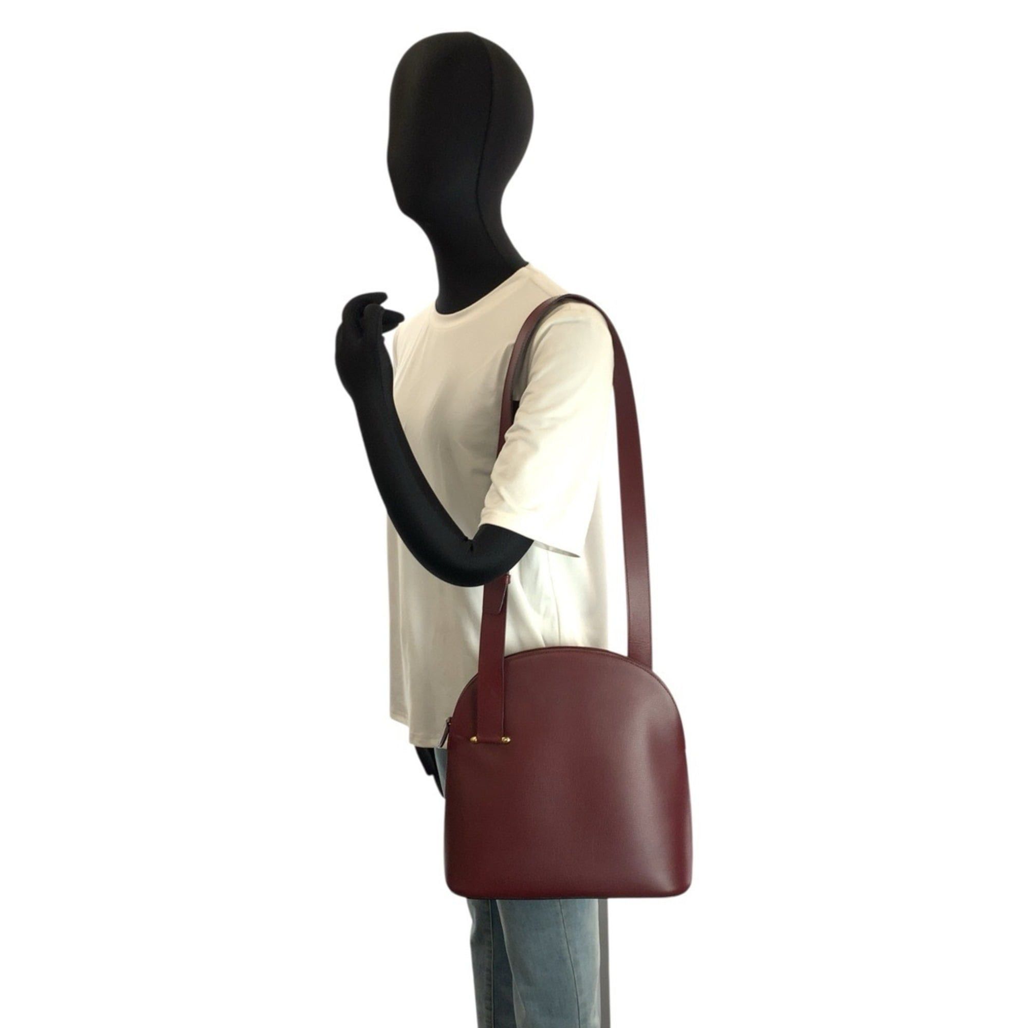 Cartier Cartier Must Line Bordeaux Gold Hardware Leather Shoulder Bag for Women Size ONE SIZE - 6 Thumbnail