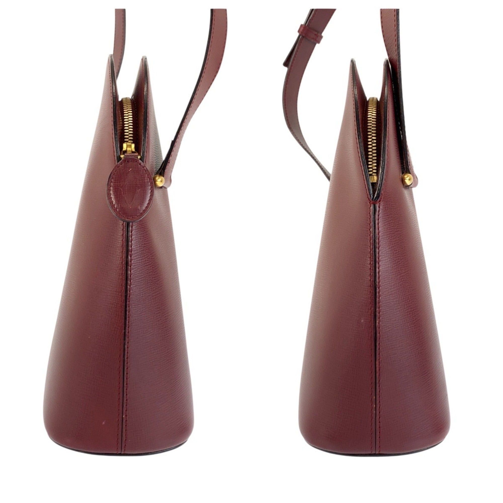 Cartier Cartier Must Line Bordeaux Gold Hardware Leather Shoulder Bag for Women Size ONE SIZE - 7 Thumbnail