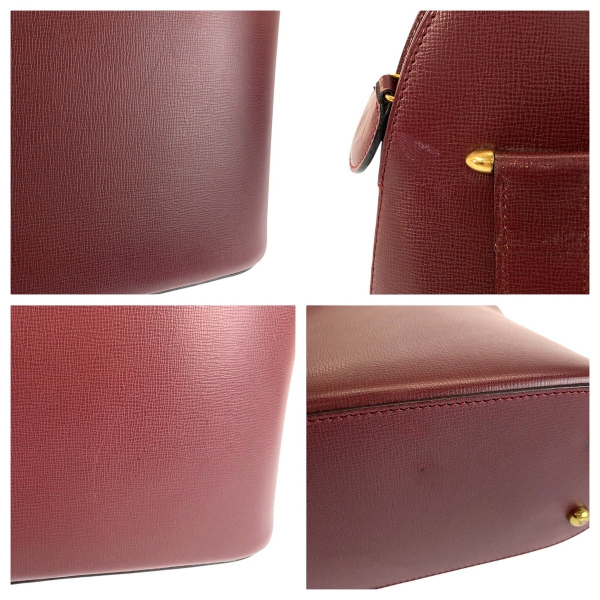 Cartier Cartier Must Line Bordeaux Gold Hardware Leather Shoulder Bag for Women Size ONE SIZE - 5 Thumbnail