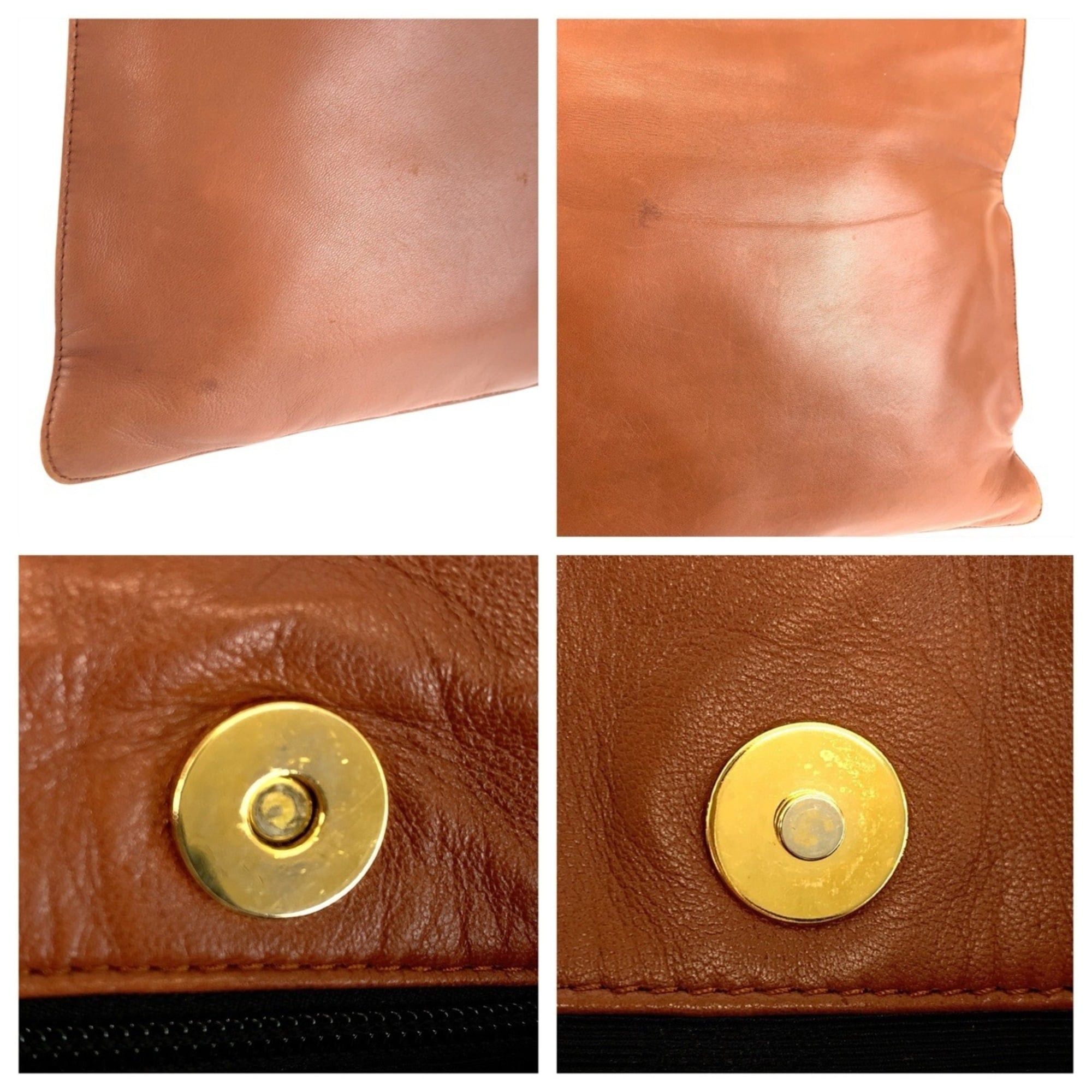 Loewe LOEWE Anagram Brown Camel Gold Hardware Leather Tote Bag Handbag for Women Size ONE SIZE - 6 Thumbnail