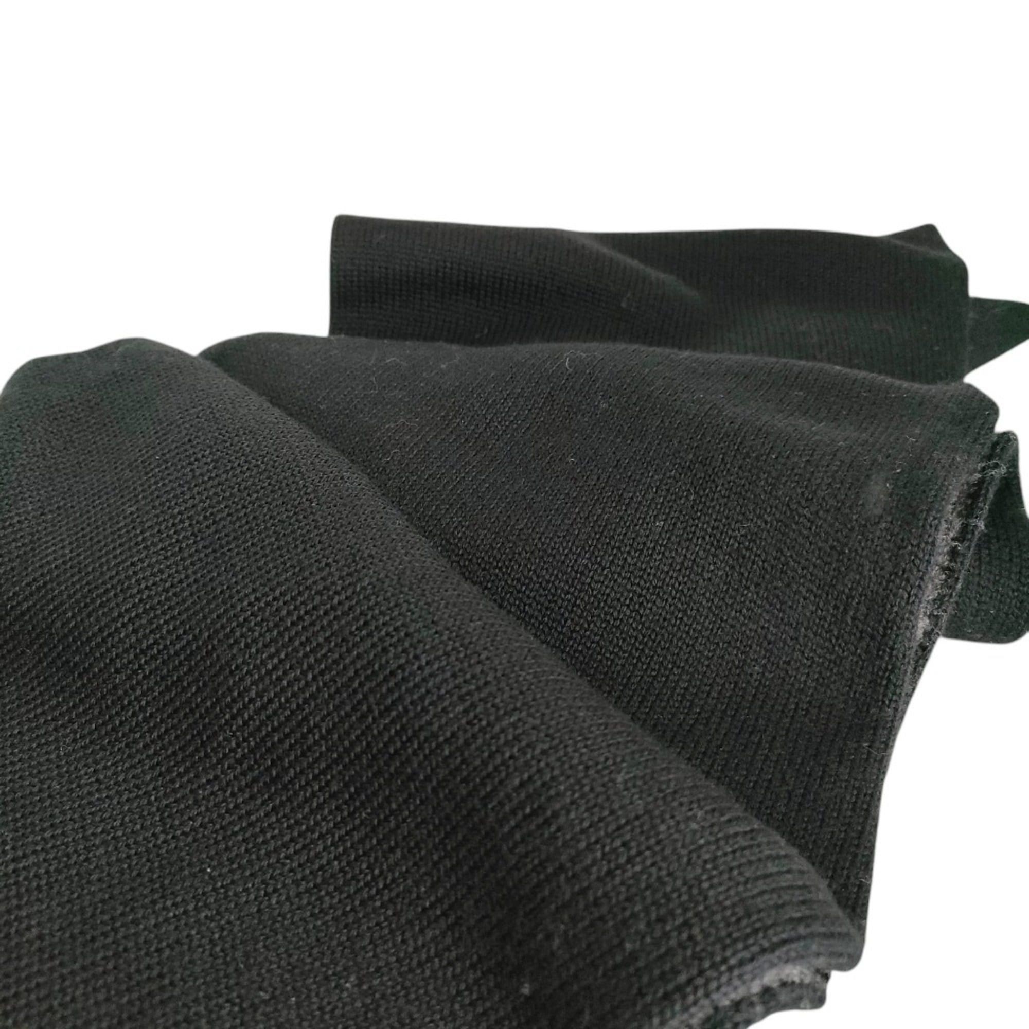 Gucci GUCCI Wool Blend Bicolor Knit Scarf, Black x Gray, Women's Size ONE SIZE - 2 Thumbnail