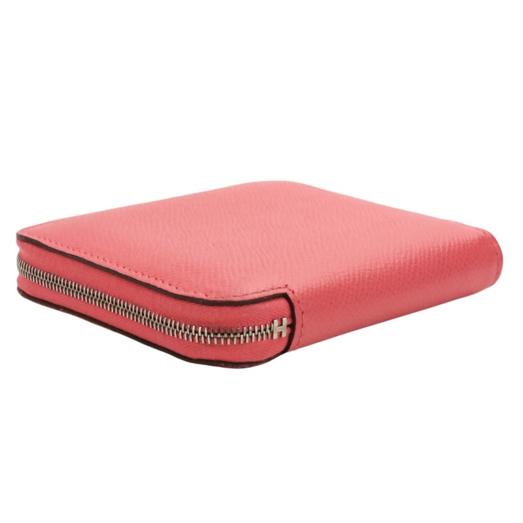 Hermes Hermes Azap Compact Silk In Leather Wallet, Rose Azalee Pink, C Stamp, Women's. Size ONE SIZE - 3 Thumbnail
