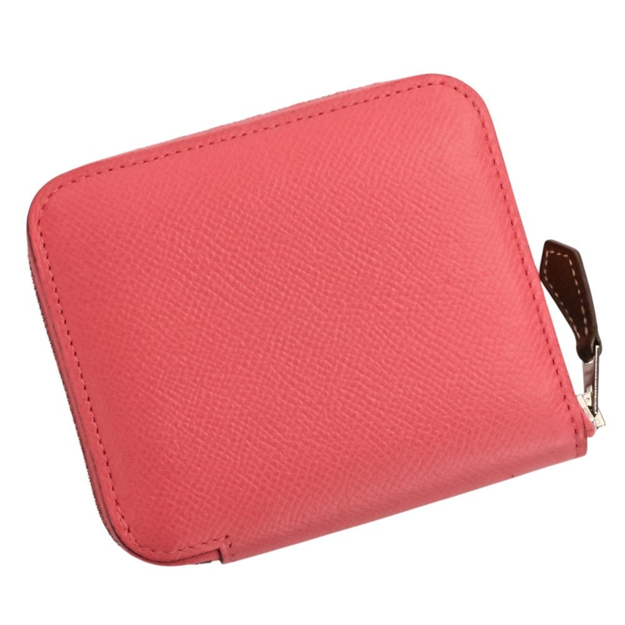 Hermes Hermes Azap Compact Silk In Leather Wallet, Rose Azalee Pink, C Stamp, Women's. Size ONE SIZE - 2 Thumbnail