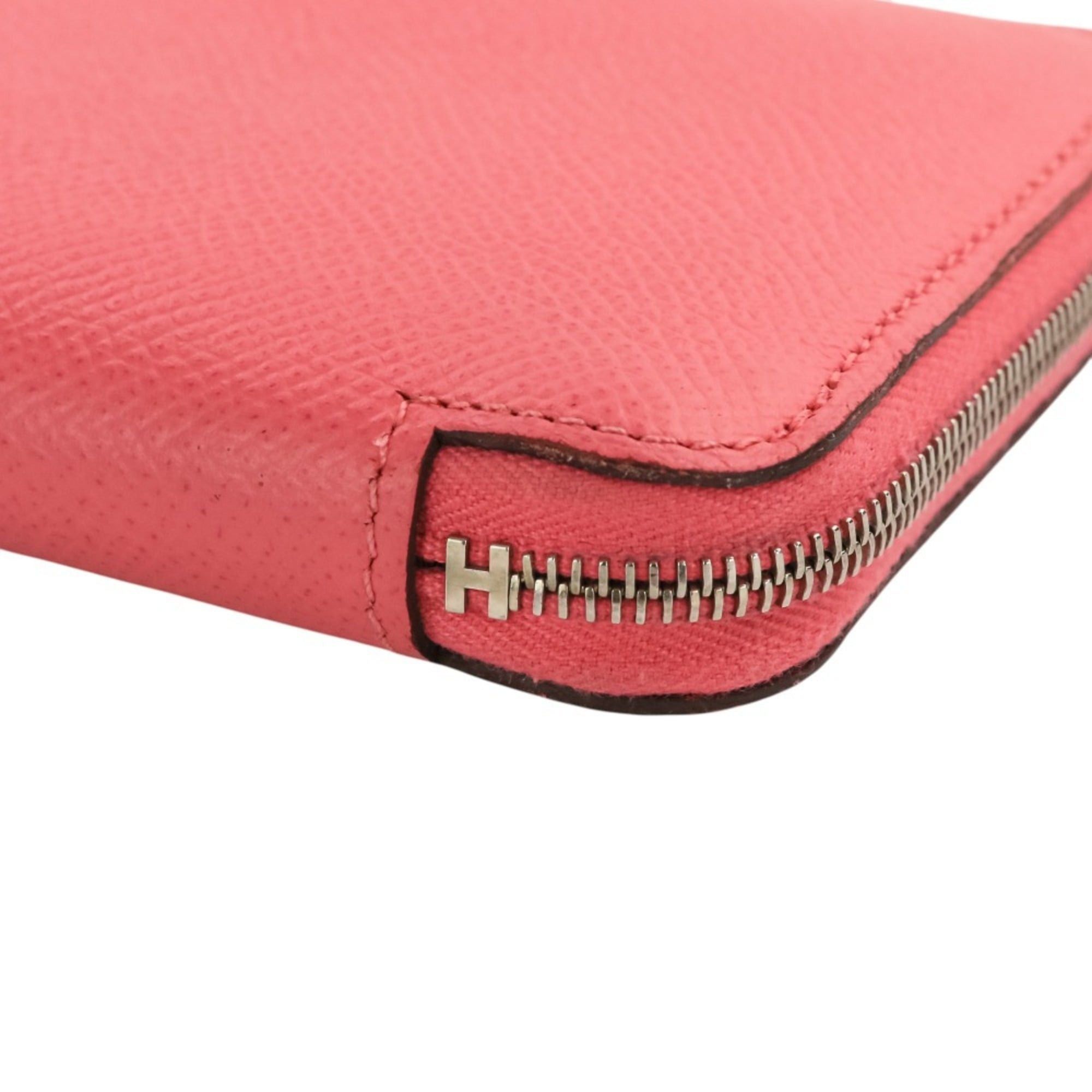 Hermes Hermes Azap Compact Silk In Leather Wallet, Rose Azalee Pink, C Stamp, Women's. Size ONE SIZE - 5 Thumbnail