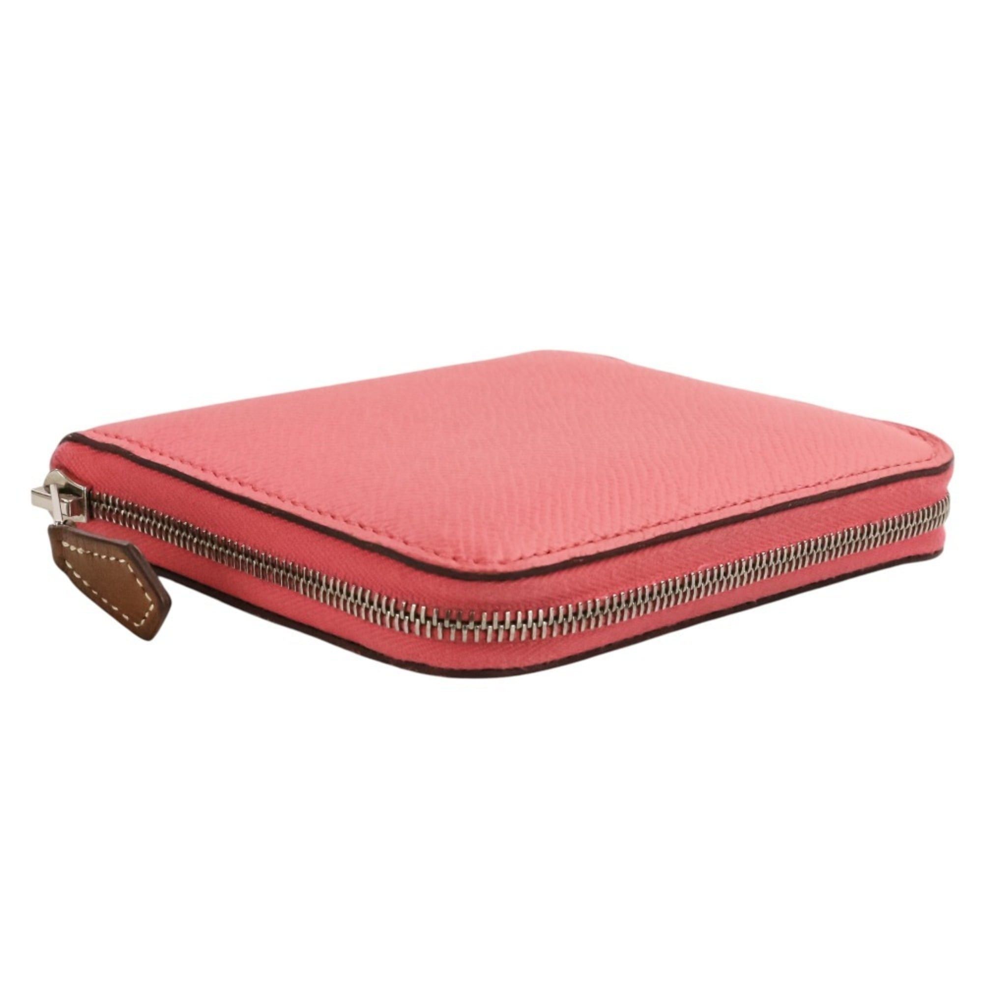 Hermes Hermes Azap Compact Silk In Leather Wallet, Rose Azalee Pink, C Stamp, Women's. Size ONE SIZE - 4 Thumbnail