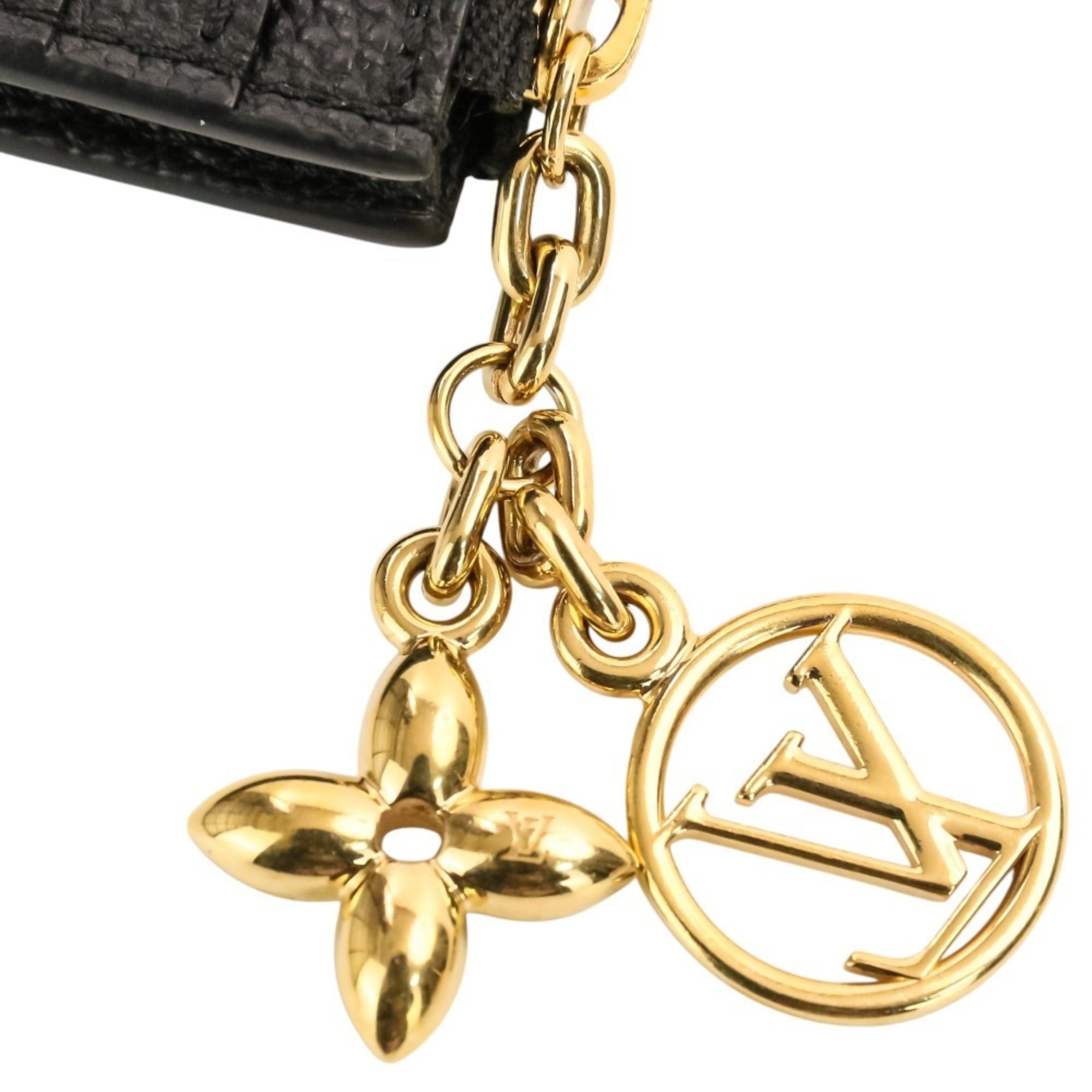 Louis Vuitton Louis Vuitton Monogram Empreinte Porte Cartes LV Charm Wallet/Coin Case/Card Case M82132 Black Women's Size ONE SIZE - 8 Thumbnail