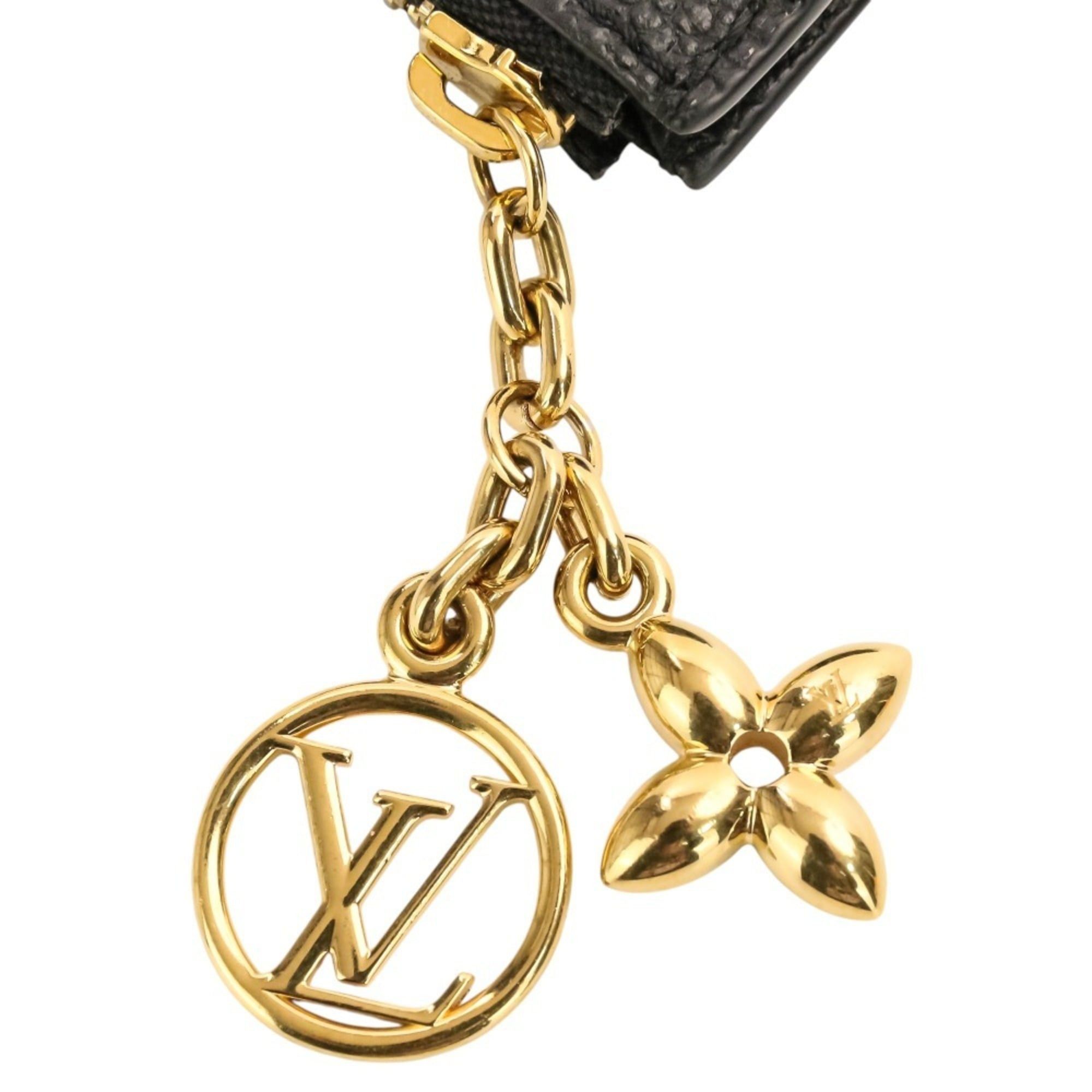 Louis Vuitton Louis Vuitton Monogram Empreinte Porte Cartes LV Charm Wallet/Coin Case/Card Case M82132 Black Women's Size ONE SIZE - 7 Thumbnail
