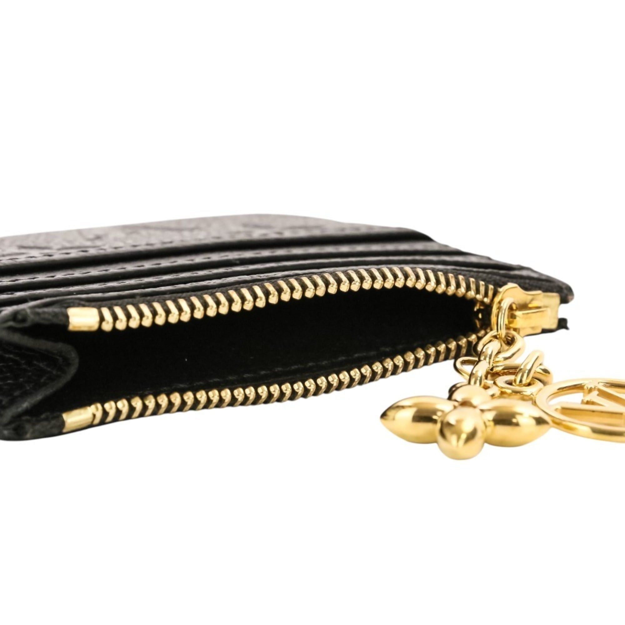 Louis Vuitton Louis Vuitton Monogram Empreinte Porte Cartes LV Charm Wallet/Coin Case/Card Case M82132 Black Women's Size ONE SIZE - 5 Thumbnail