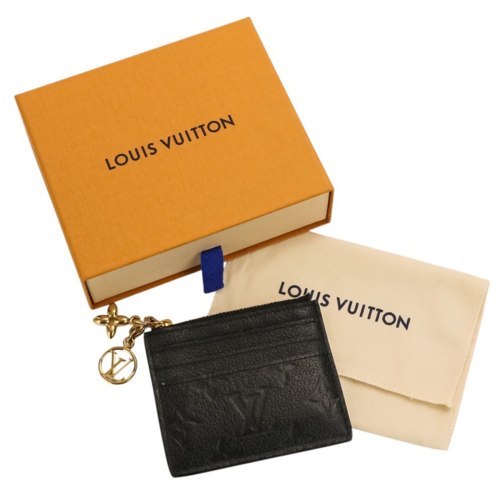 Louis Vuitton Louis Vuitton Monogram Empreinte Porte Cartes LV Charm Wallet/Coin Case/Card Case M82132 Black Women's Size ONE SIZE - 10 Thumbnail