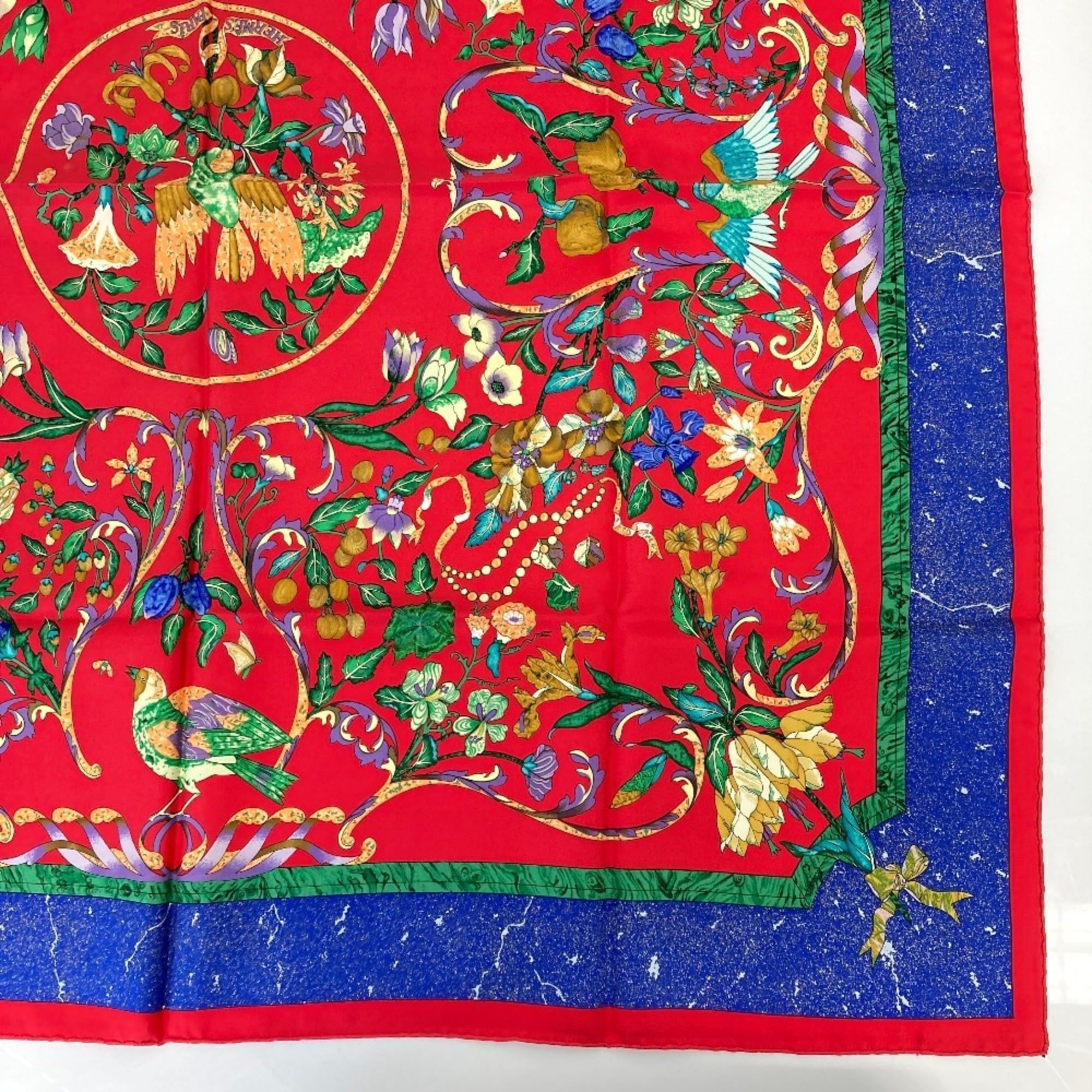 Hermes Hermes Carre 90 PIERRES d' ORIENT et OCCIDENT (Oriental Stones and Western Stonework) Silk Scarf, Red, Women's Size ONE SIZE - 9 Thumbnail