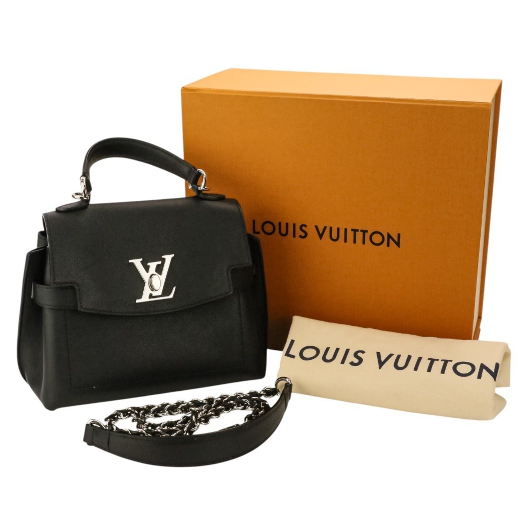 Louis Vuitton Louis Vuitton Lockme Ever MINI 2-way Leather Handbag/Shoulder Bag M20997 Black Women's Size ONE SIZE - 12 Thumbnail