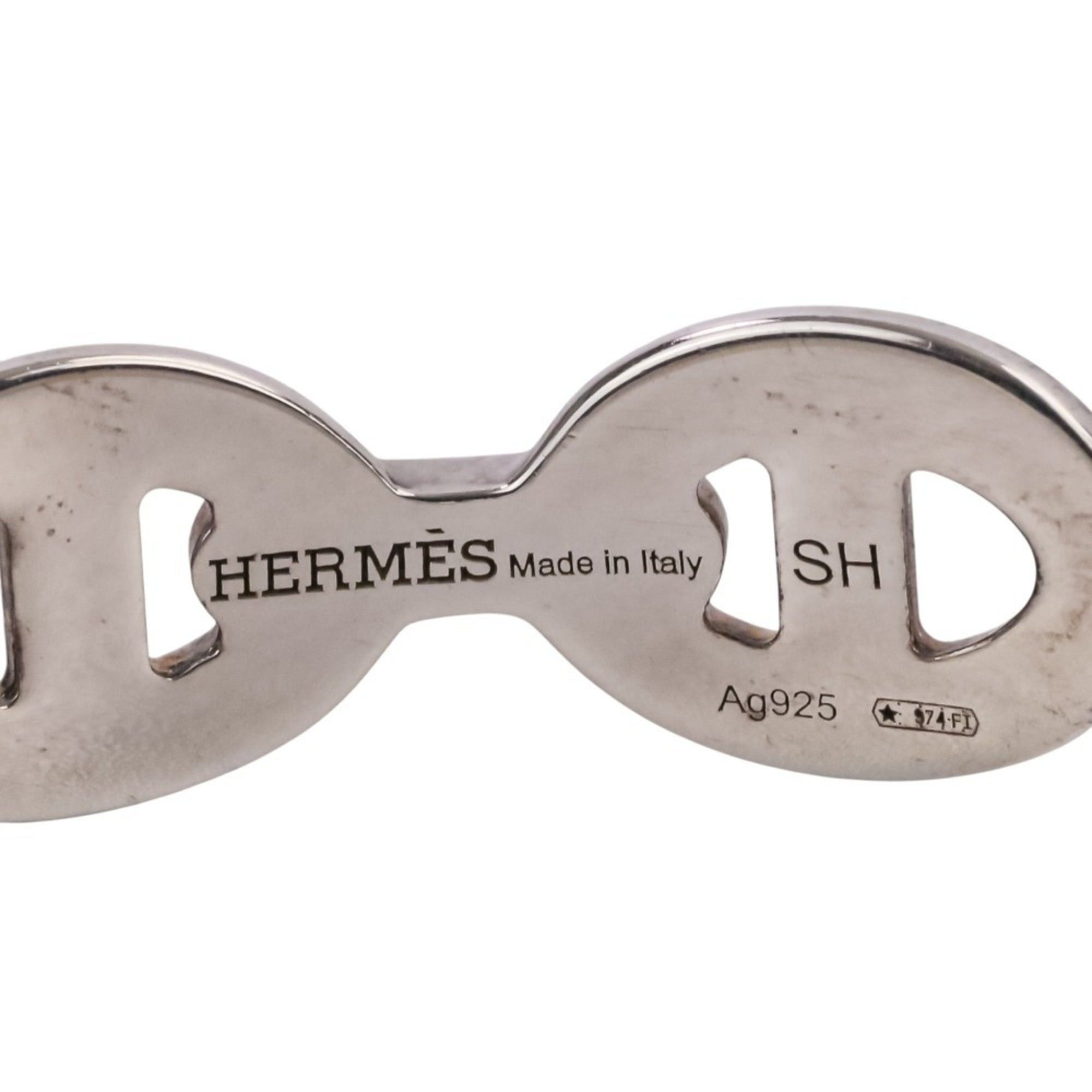 Hermes Hermes Chaine d'Ancre Enchainee SV925 Bangle Bracelet, Size SH, Silver, Women's Size ONE SIZE - 8 Thumbnail