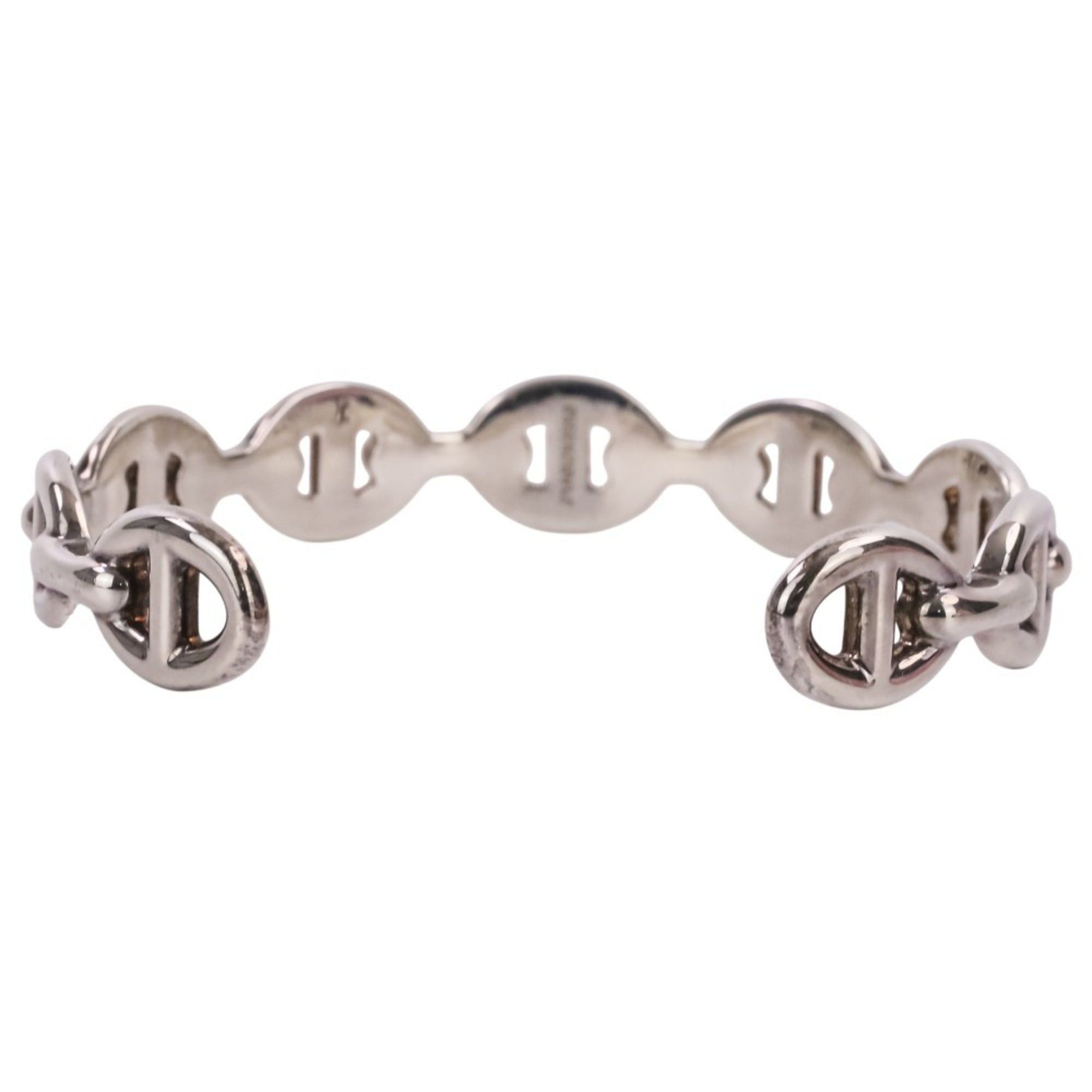 Hermes Hermes Chaine d'Ancre Enchainee SV925 Bangle Bracelet, Size SH, Silver, Women's Size ONE SIZE - 4 Thumbnail