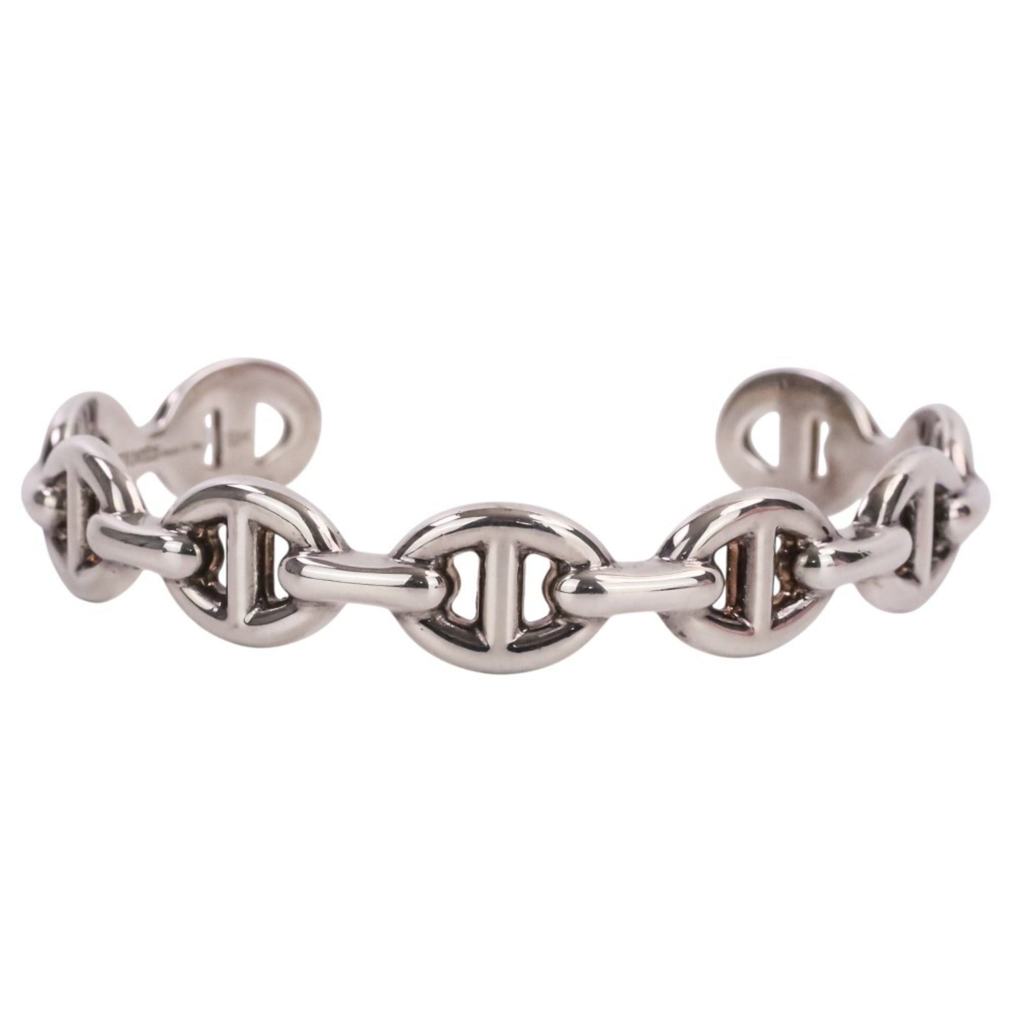 Hermes Hermes Chaine d'Ancre Enchainee SV925 Bangle Bracelet, Size SH, Silver, Women's Size ONE SIZE - 2 Thumbnail