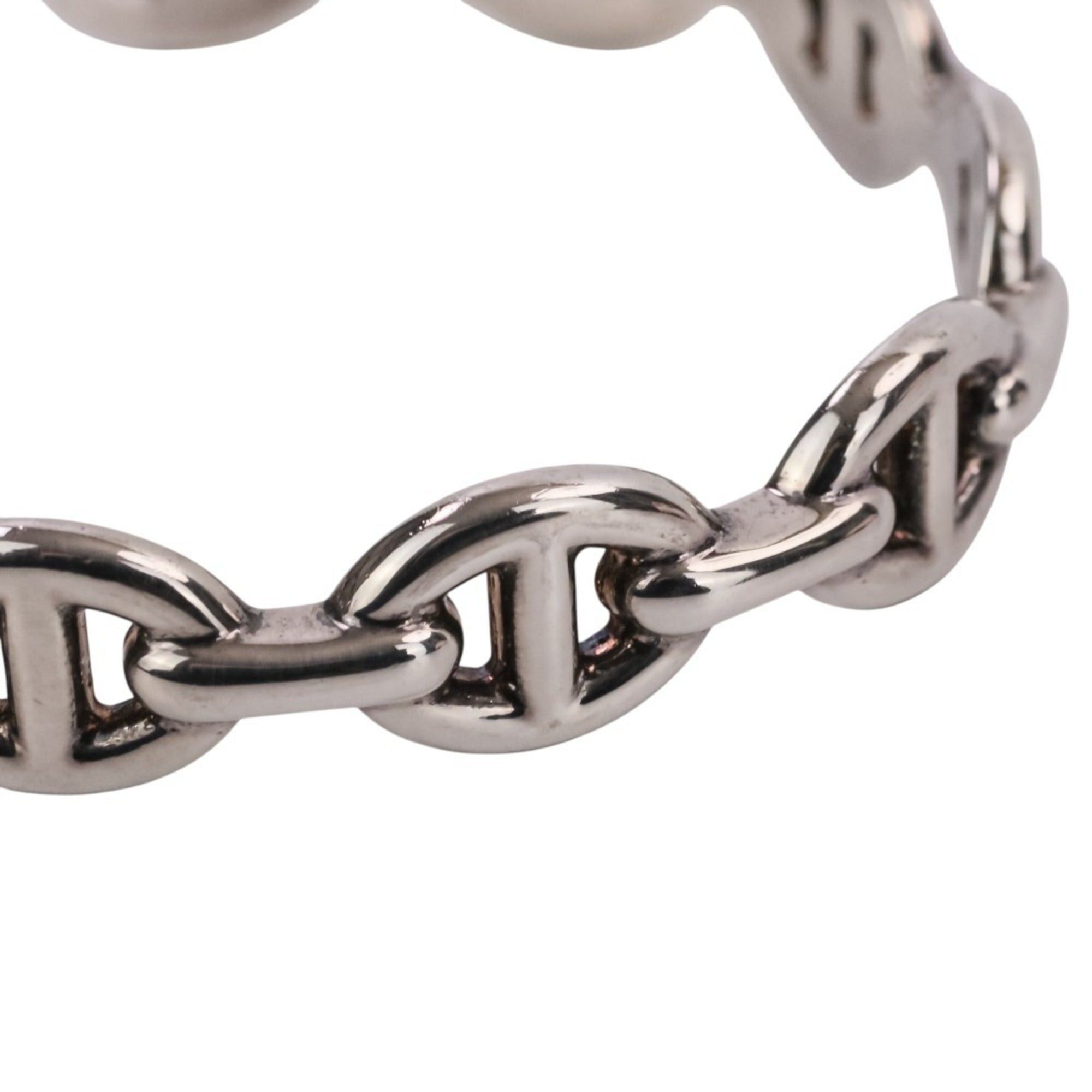 Hermes Hermes Chaine d'Ancre Enchainee SV925 Bangle Bracelet, Size SH, Silver, Women's Size ONE SIZE - 11 Thumbnail