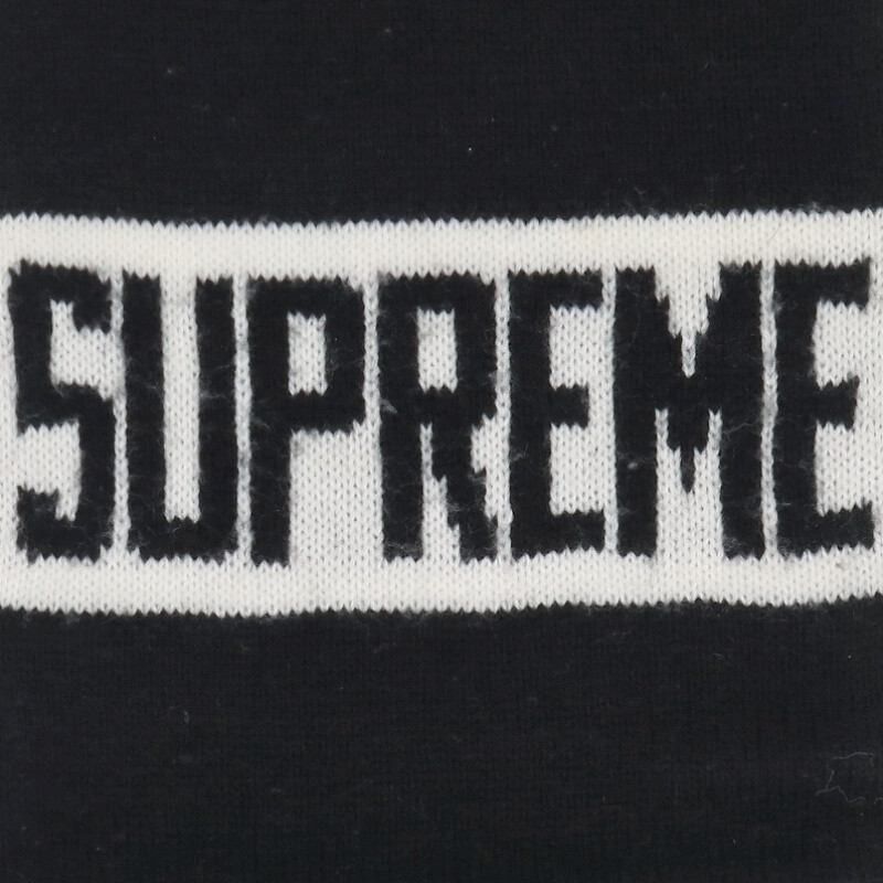 Supreme Supreme 16AW Striped Logo Scarf Black x White Size ONE SIZE - 2 Thumbnail