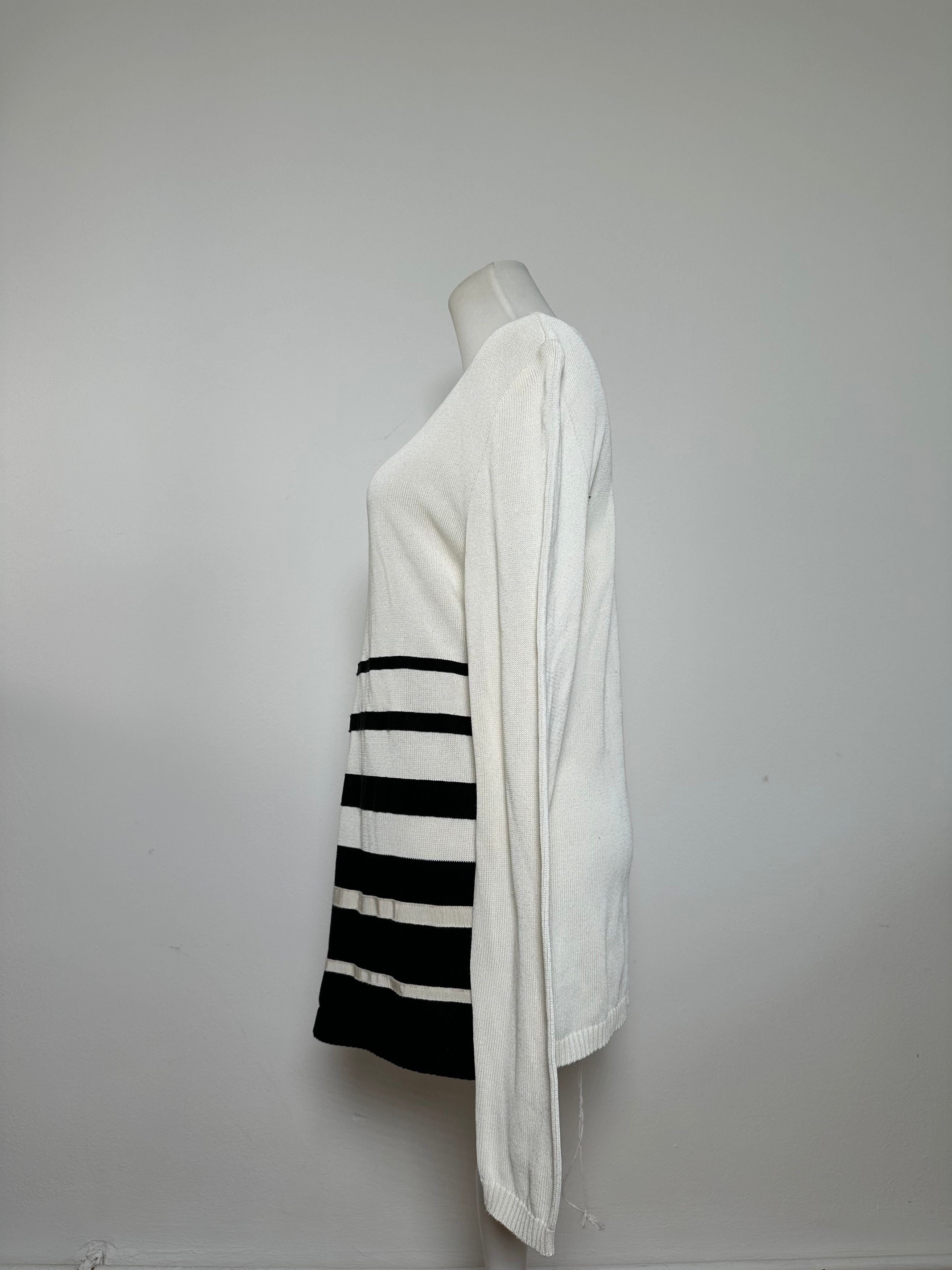 Salvatore Ferragamo Vintage Striped Knit Top Cream Black XL Size XL / US 12-14 / IT 48-50 - 2 Thumbnail