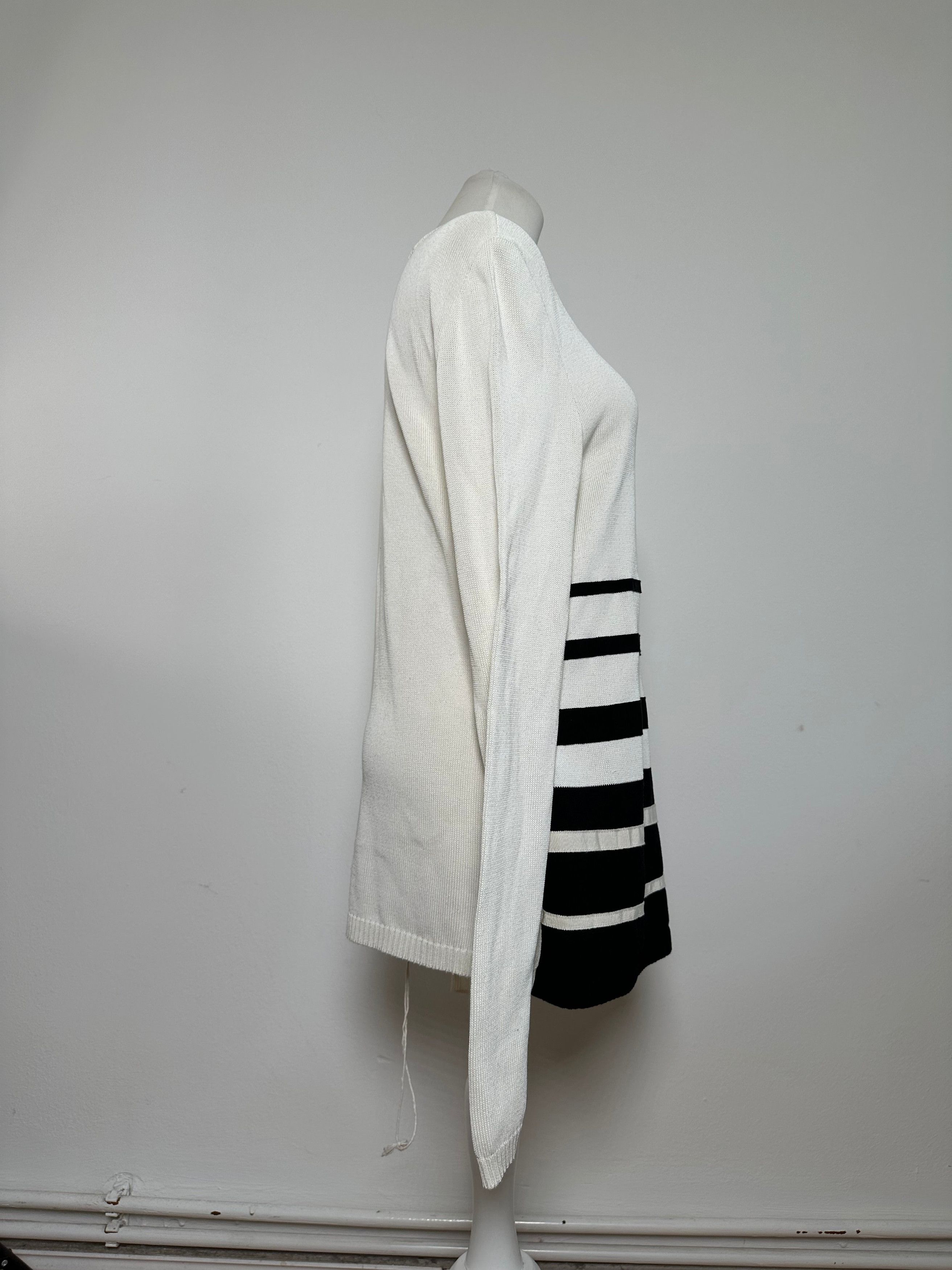 Salvatore Ferragamo Vintage Striped Knit Top Cream Black XL Size XL / US 12-14 / IT 48-50 - 10 Thumbnail